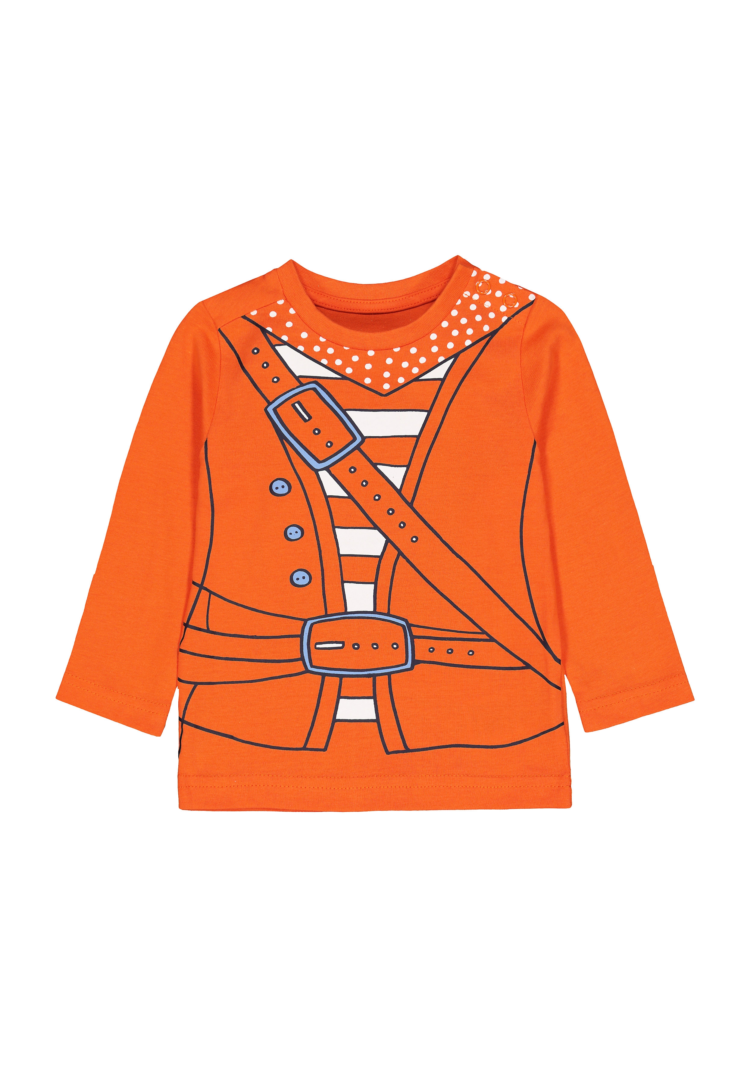 Mothercare | Boys Full Sleeves T-Shirt Pirate Dress Up - Orange