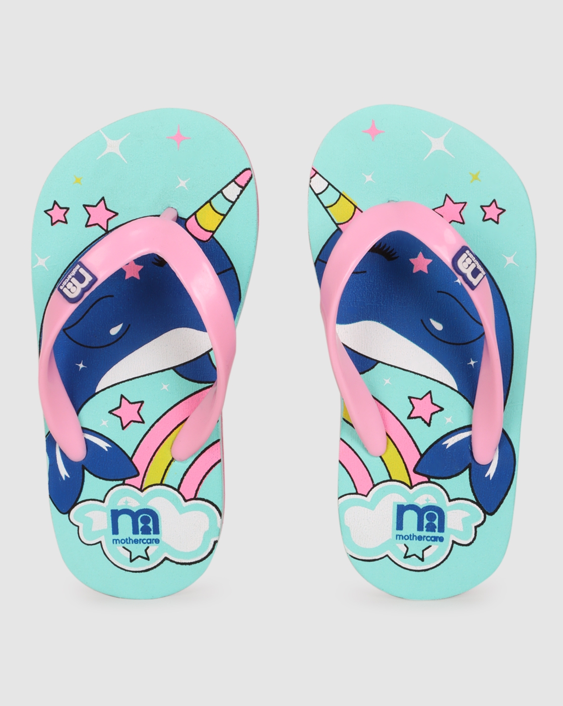 Mothercare | Girls Flip Flop Unicorn Design Multicolor