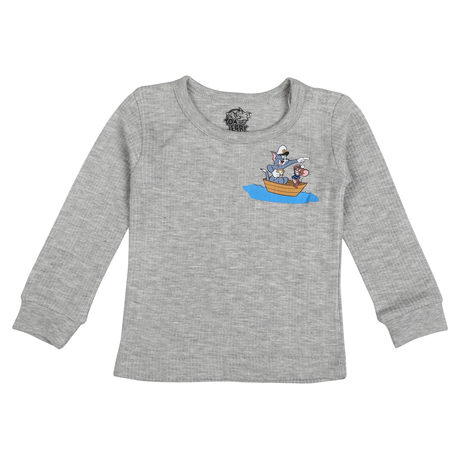 Mothercare | Boys Full Sleeves Tom & Jerry Thermal Vest-Grey