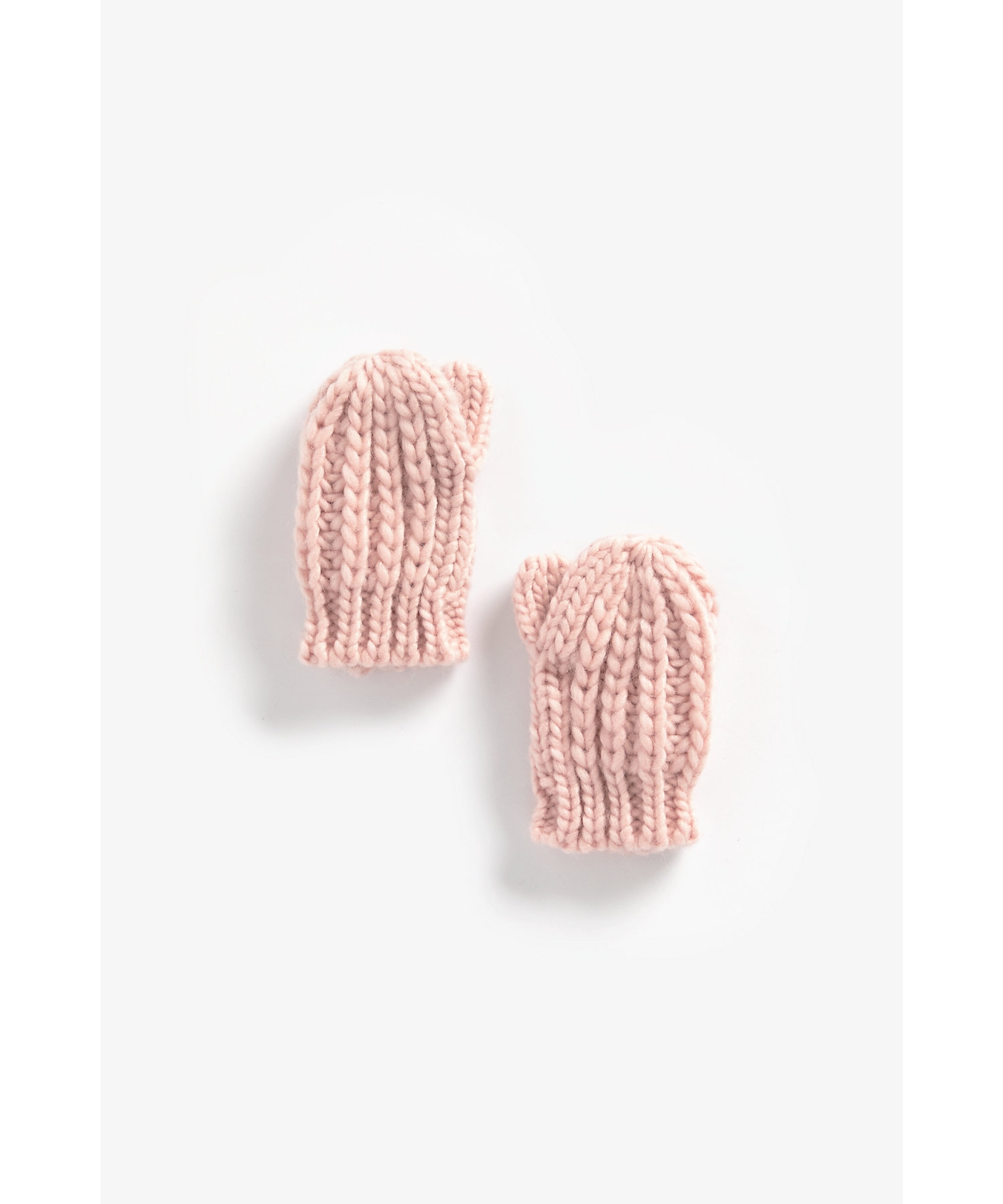 Mothercare | Girls Gloves Cable Knit - Pink