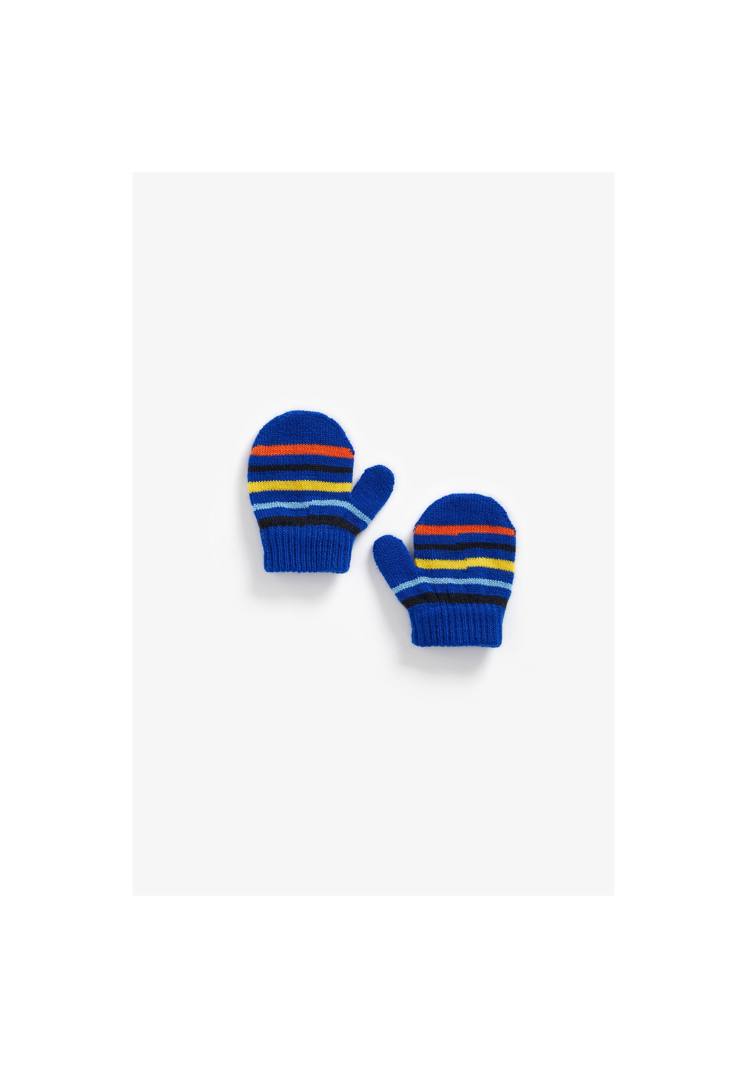 Mothercare | Boys Mitts Striped - Blue