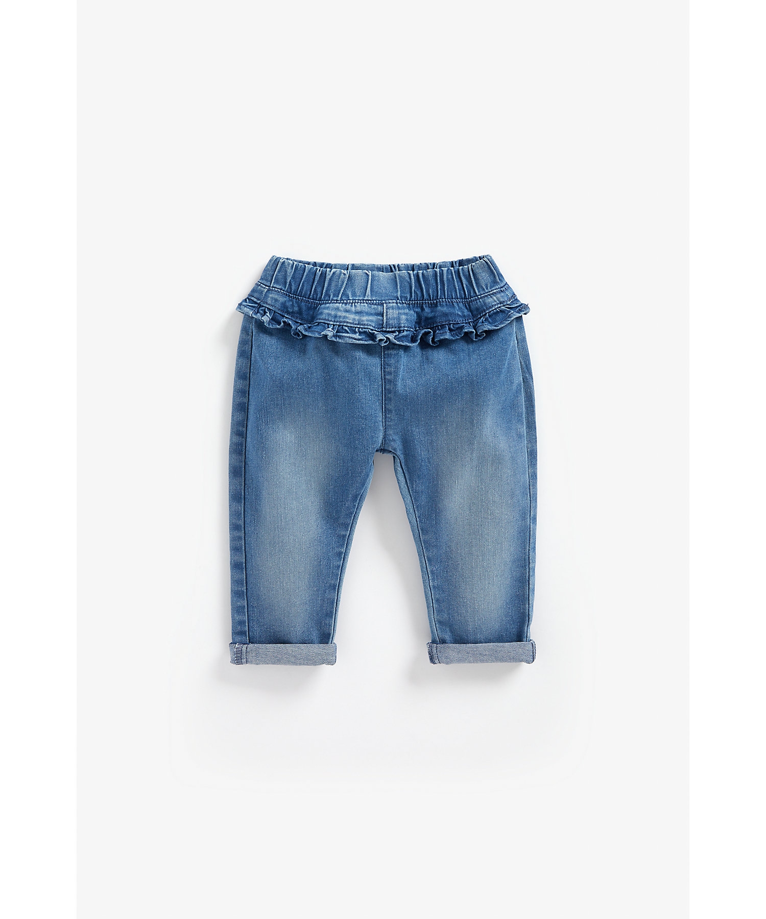 Mothercare | Girls Jeans Frill Detail - Blue