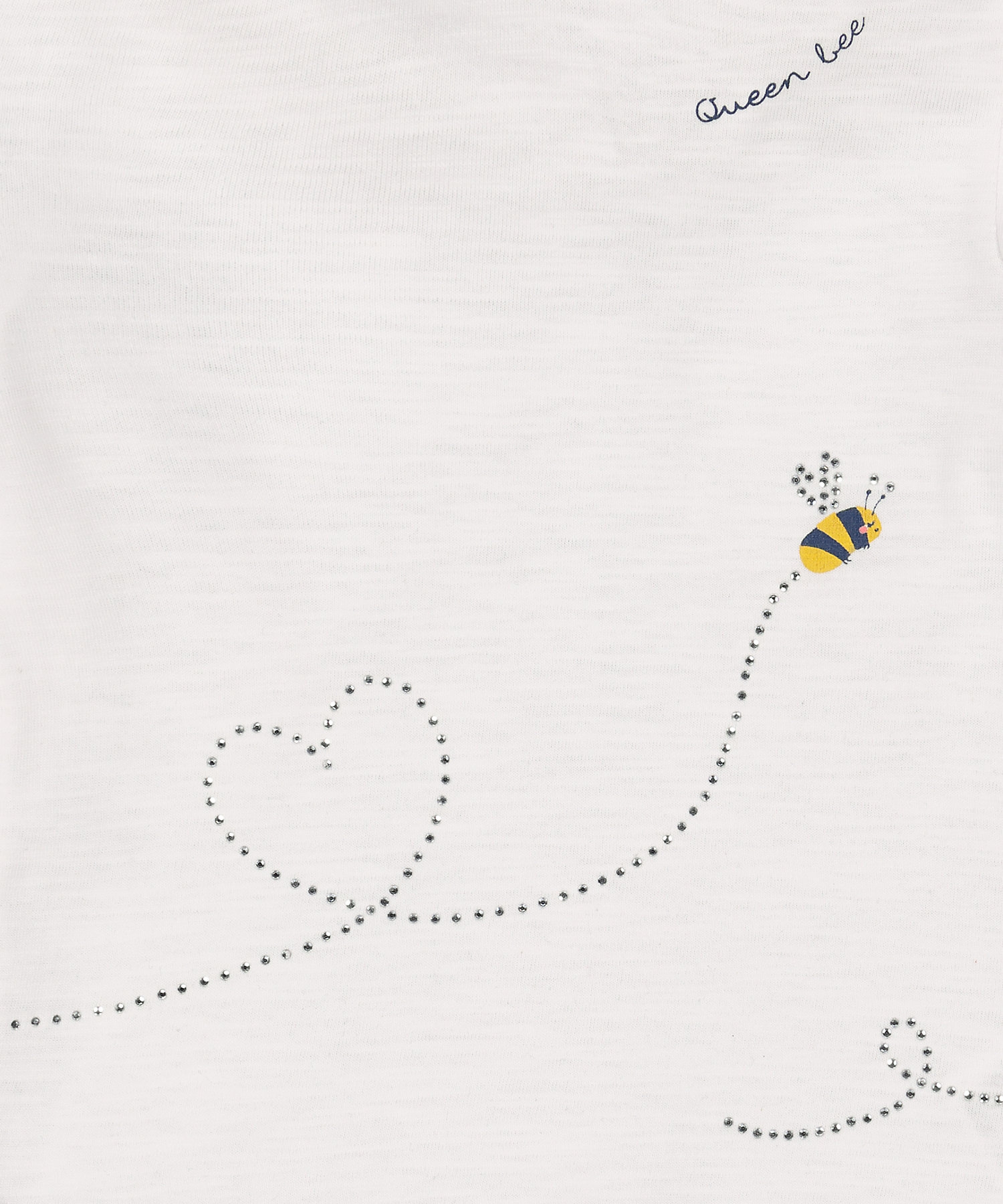 Mothercare | Girls Half Sleeves Tops Queen Bee Design-White 3