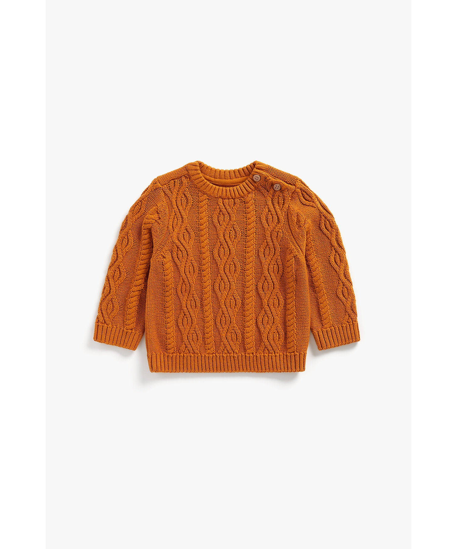 Mothercare | Boys Full Sleeves Sweater Cable Knit - Brown