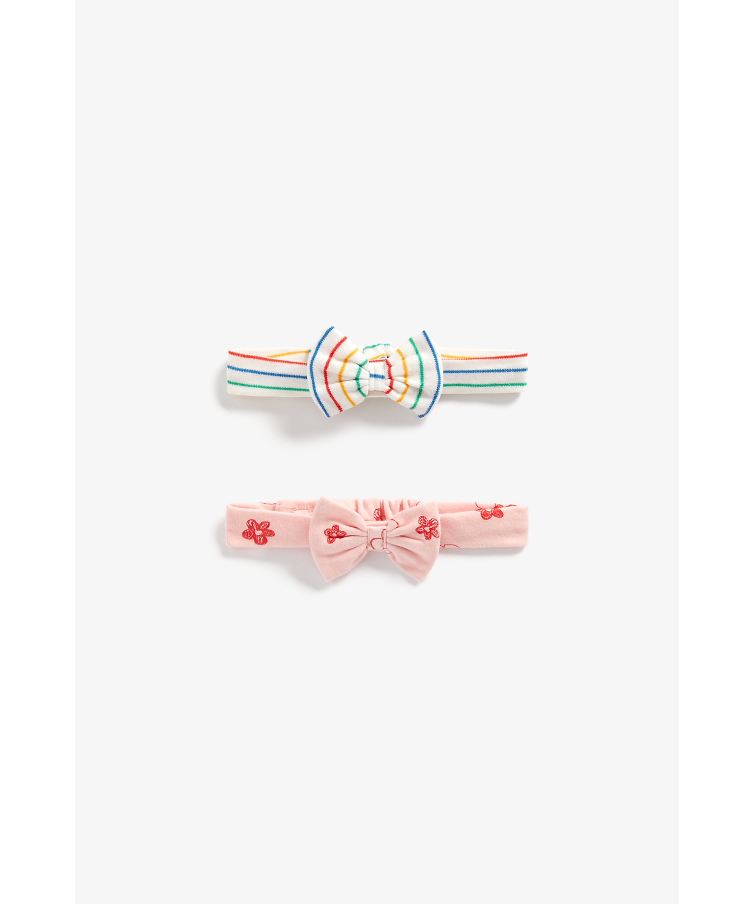 Mothercare | Girls Printed Headbands Bow Detail - Pack Of 2 - Multicolor