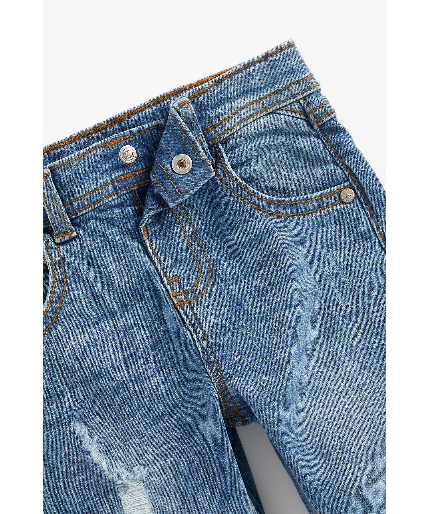 Boys Mid-Wash Rip And Repair Jeans - Blue