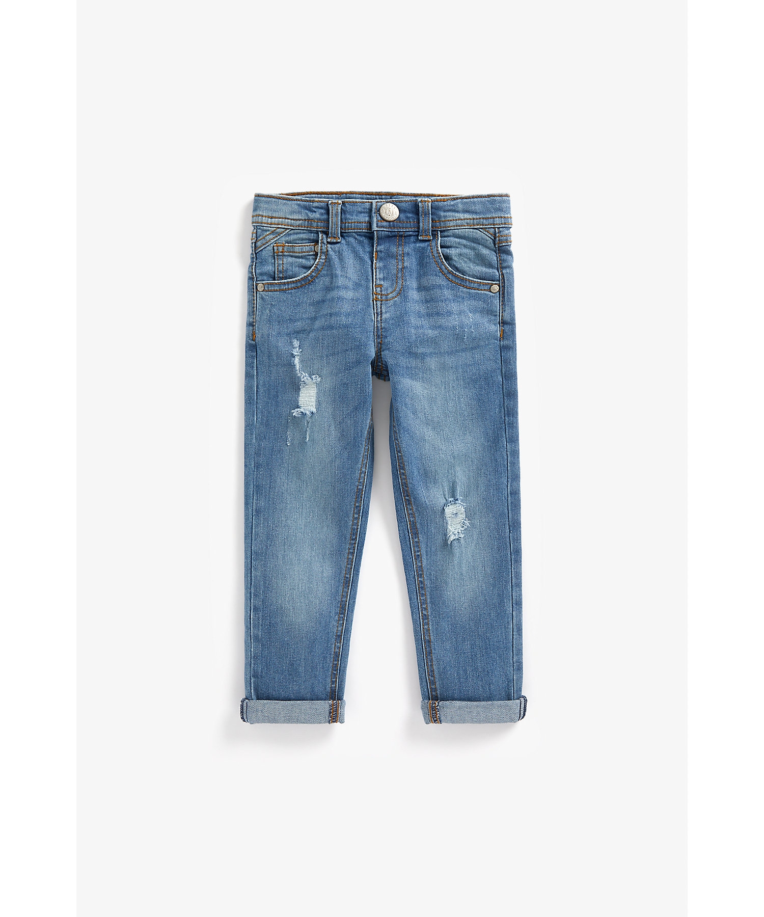 Mothercare | Boys Mid-Wash Rip And Repair Jeans - Blue