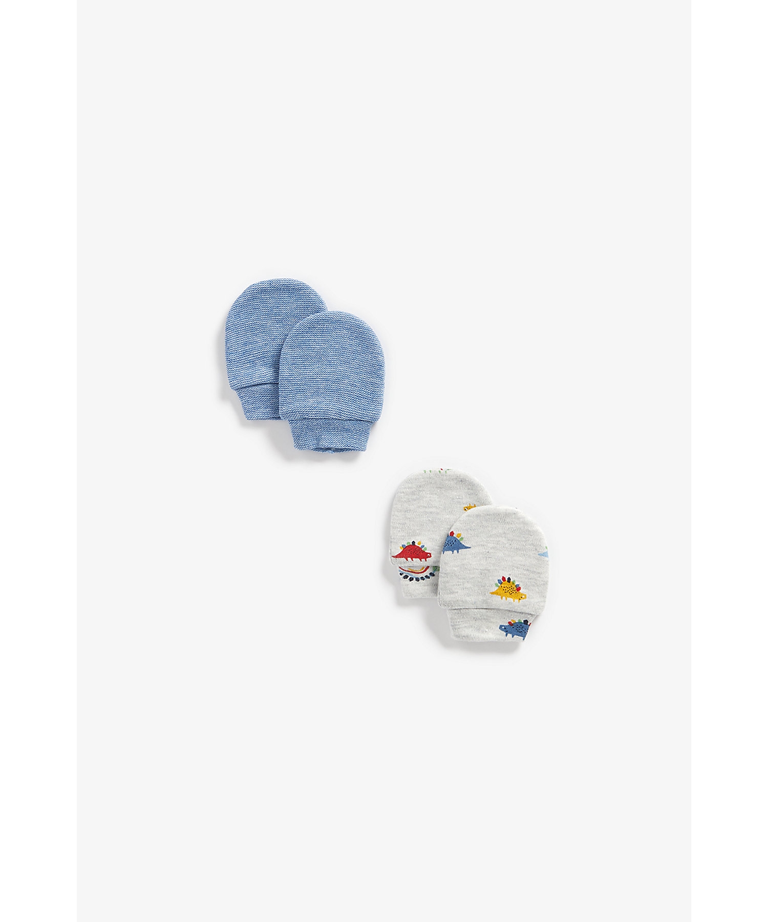 Mothercare | Boys Mitts Dino Print - Pack Of 2 - Multicolor