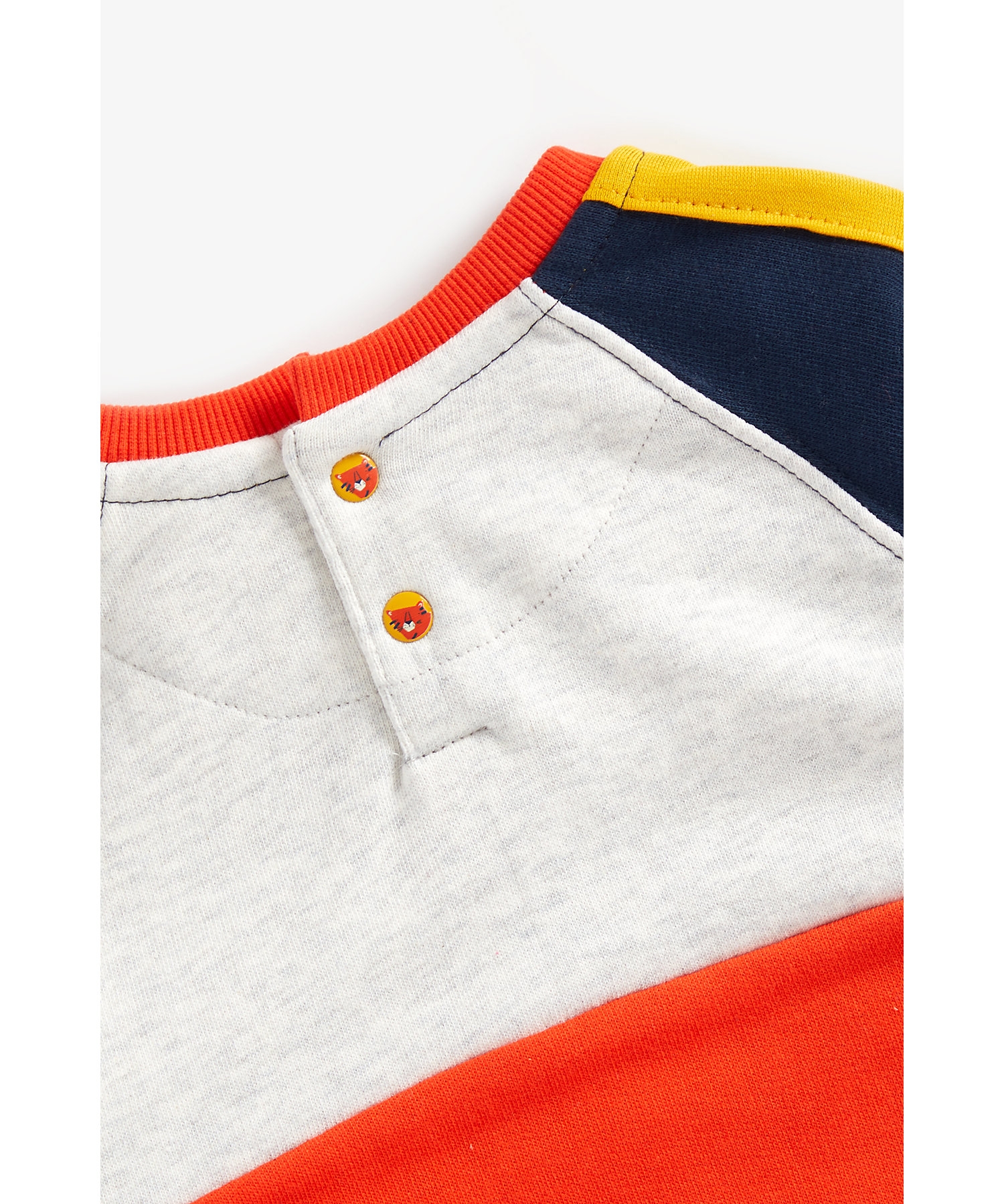Boys Full Sleeves Sweatshirt Panel Design - Multicolor