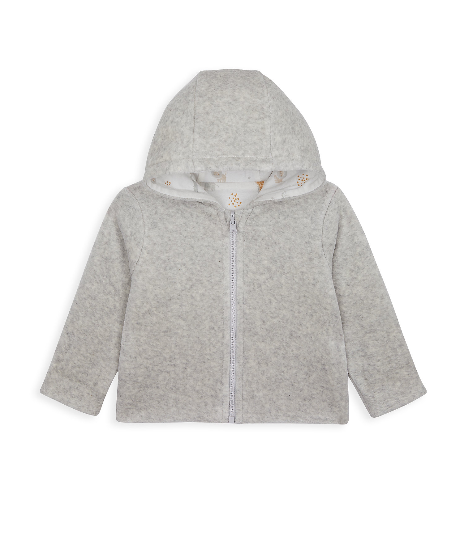 Mothercare | Unisex Full Sleeves Reversible Velour Jacket Printed - Multicolor