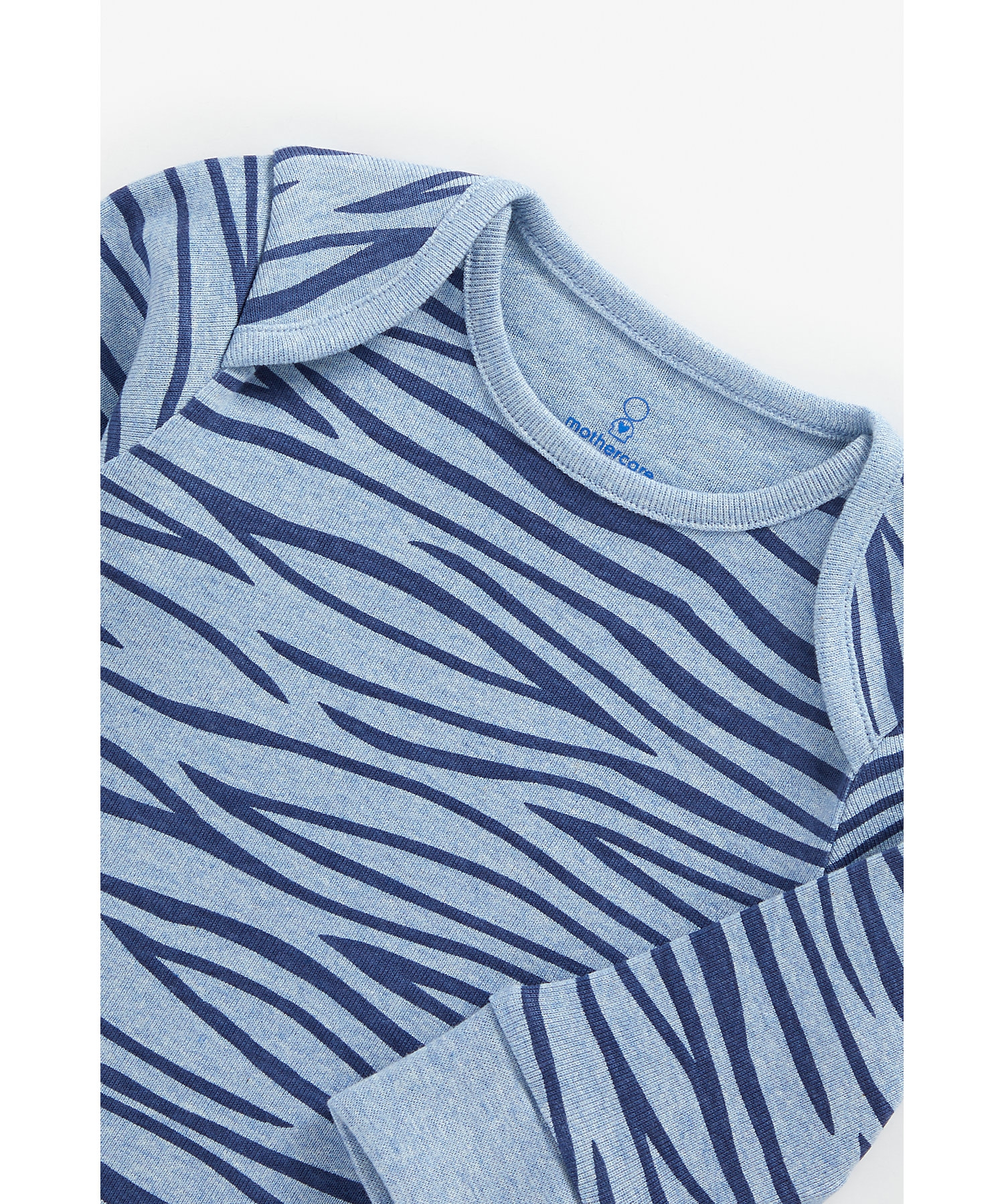 Boys Full Sleeves Pyjama Set Animal Print - Pack Of 2 - Blue