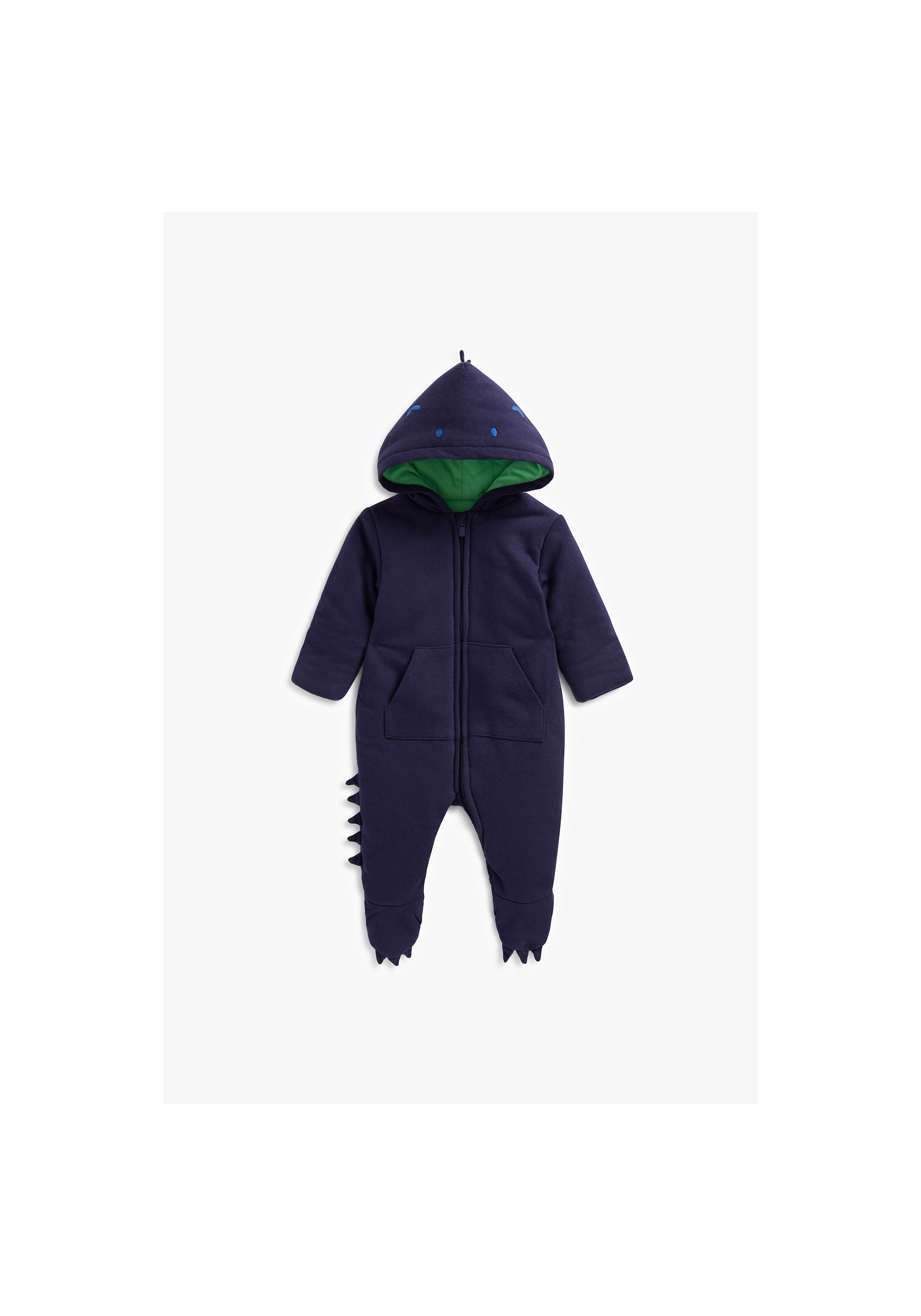 Mothercare | Boys Full Sleeves Snowsuit 3D Dino Spikes - Navy