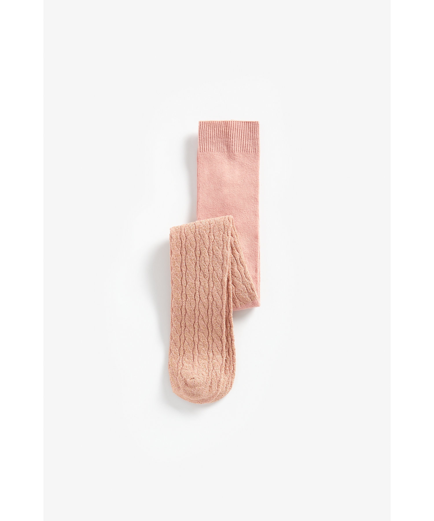 Mothercare | Girls Tights Lurex Cable - Pink
