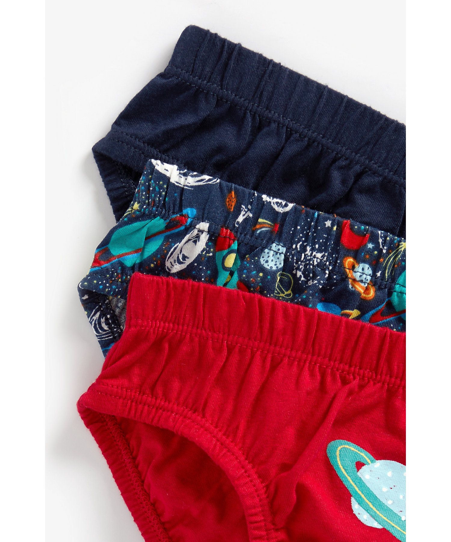 Boys Briefs Space Print - Pack Of 5 - Multicolor