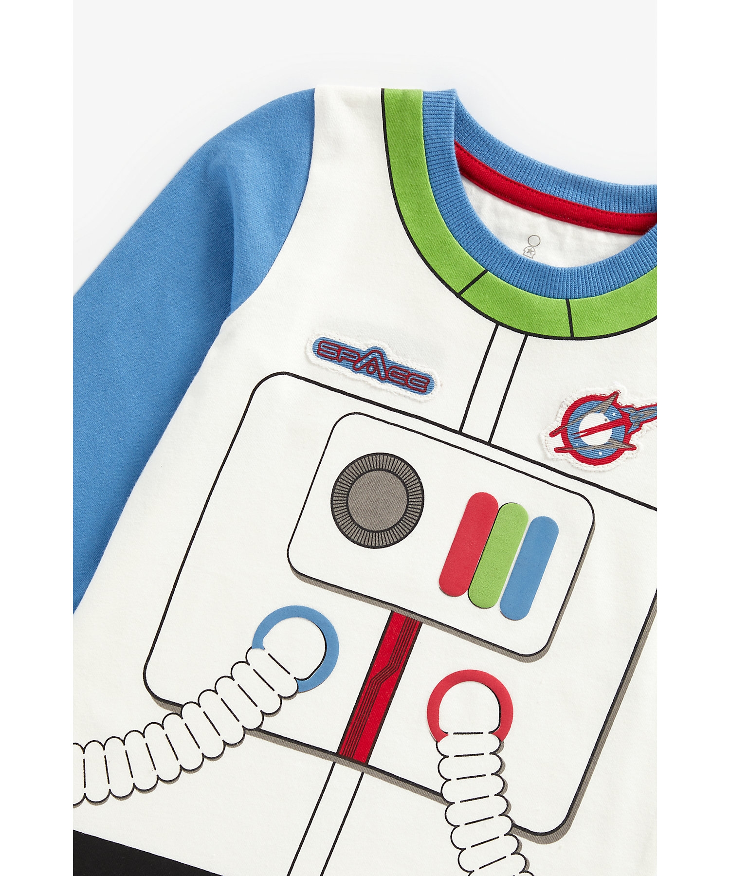 Mothercare | Boys Full Sleeves Pyjama Set Astronaut Suit Print - Multicolor 2