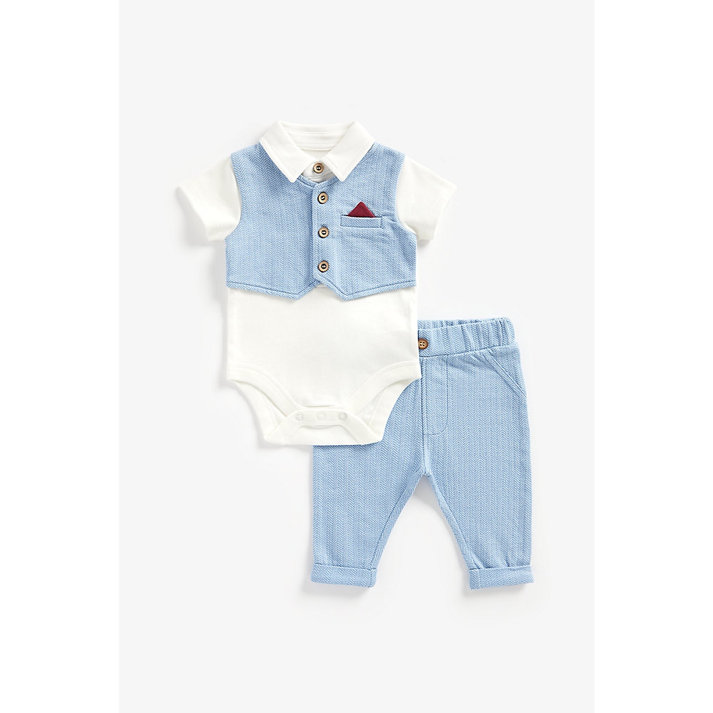 Mothercare | Boys Full Sleeves Partywear Set -Blue