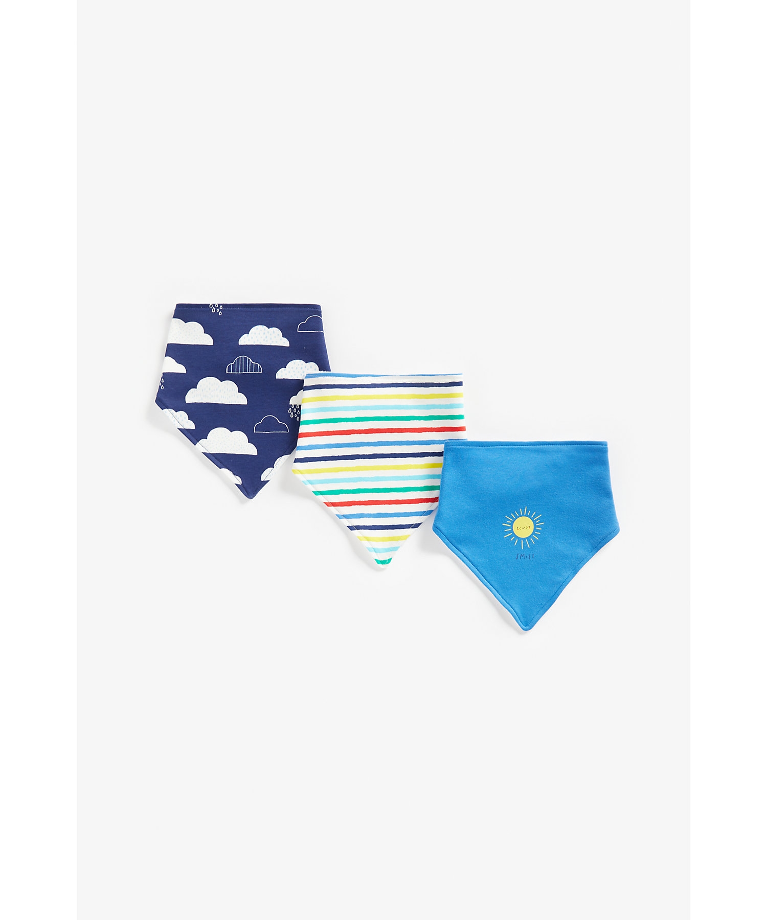 Mothercare | Boys Bibs Cute Weather-Pack of 3-Multicolor