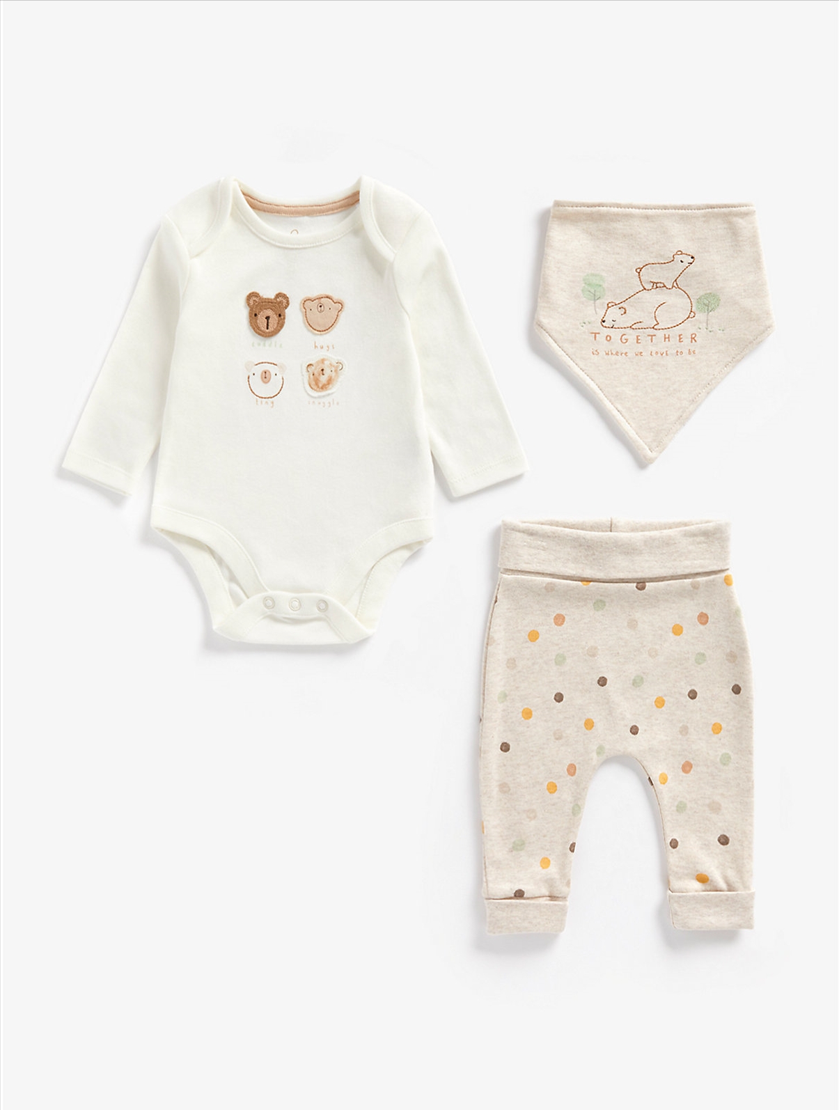 Mothercare | Unisex Full Sleeves 3 Piece Set -Multicolor