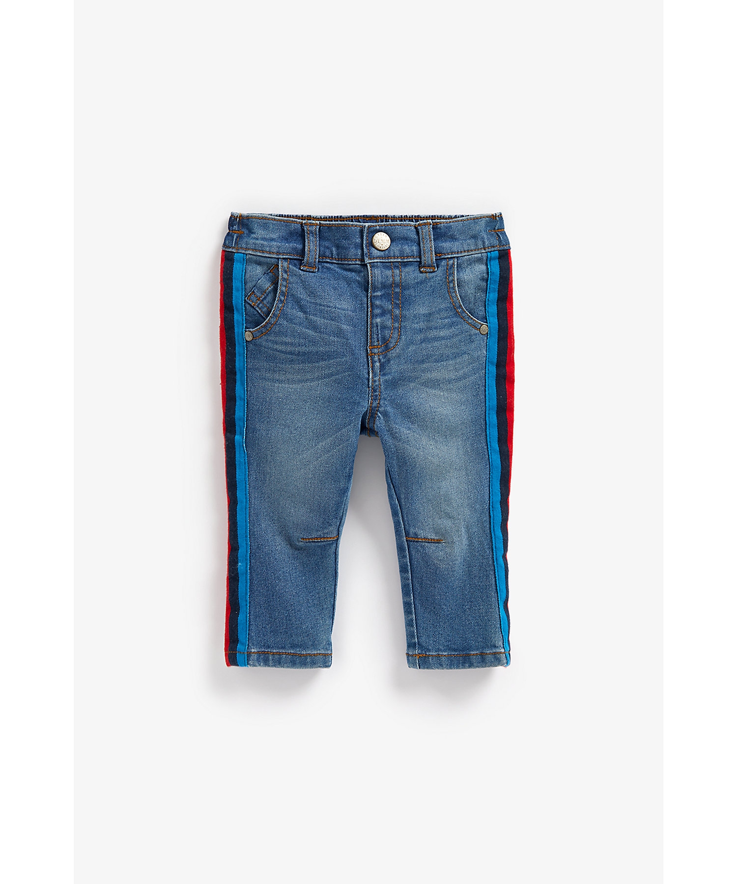 Mothercare | Boys Jeans Side Stipes-Blue