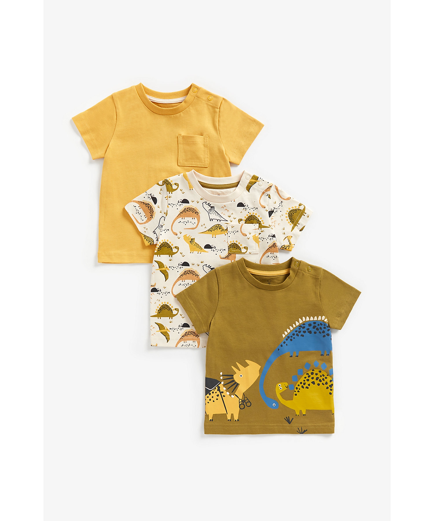 Mothercare | Boys Short Sleeves -Pack of 3-Multicolor