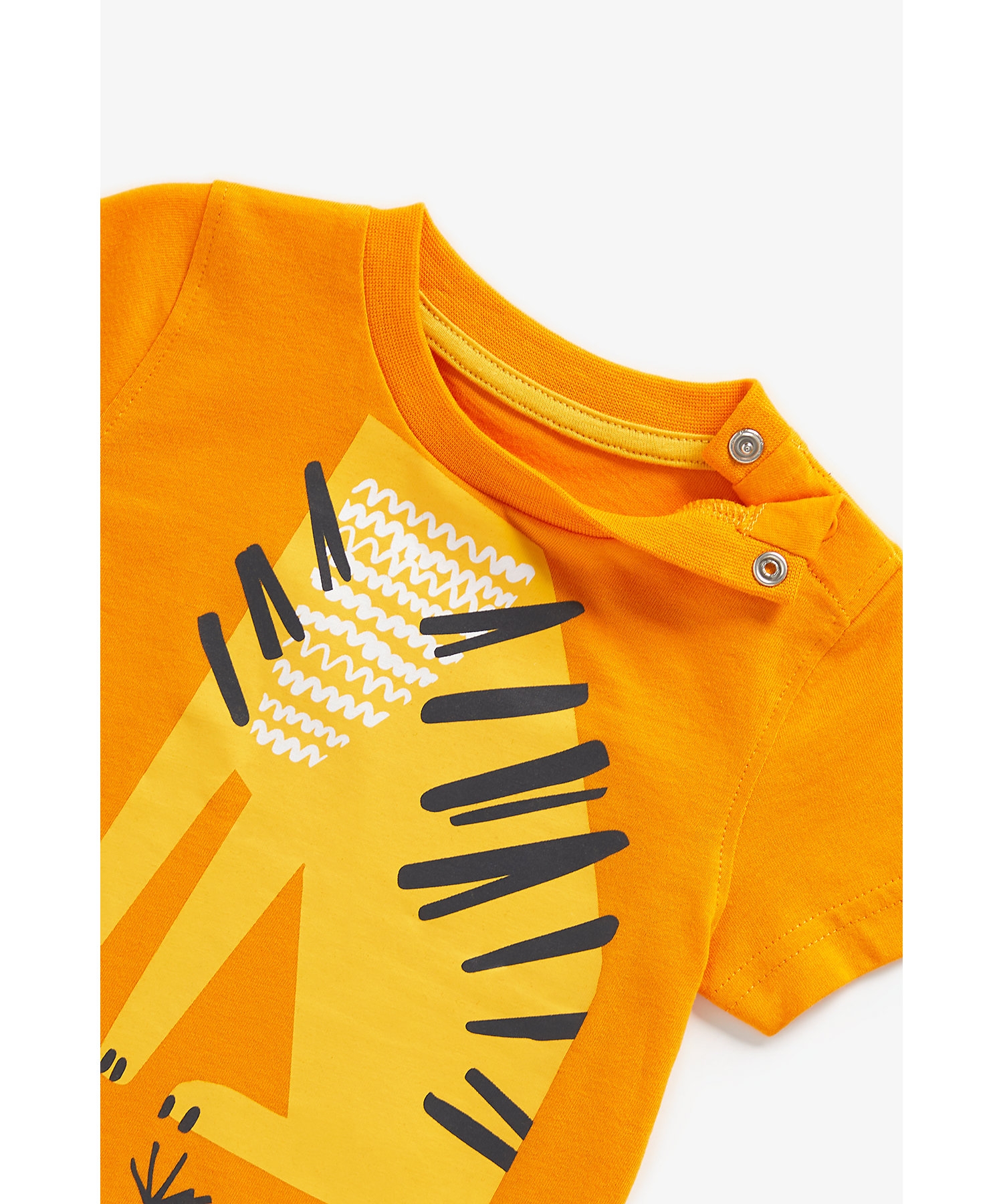 Mothercare | Boys Half Sleeves T-Shirt Tiger Design-Orange 2