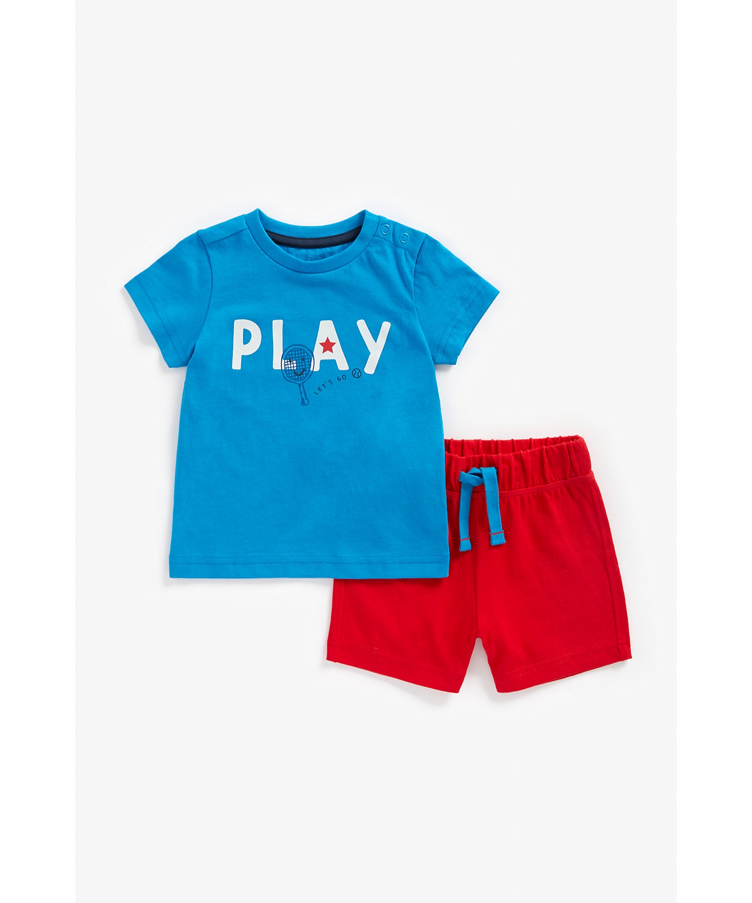 Mothercare | Boys Short Sleeves Shorts T-Shirt Sets Play Print-Multicolor