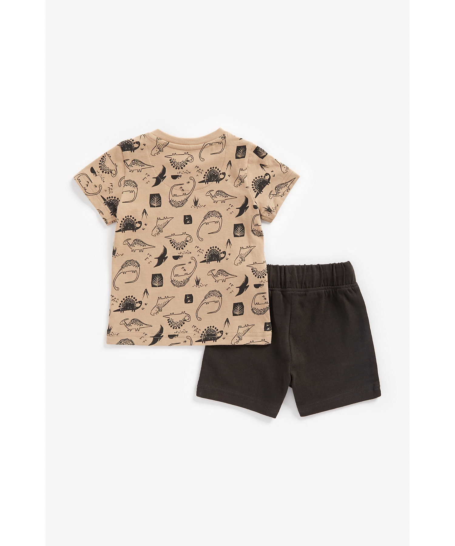 Mothercare | Boys Half Sleeves Shorts T-Shirt Set Dino Design-Multicolor 1