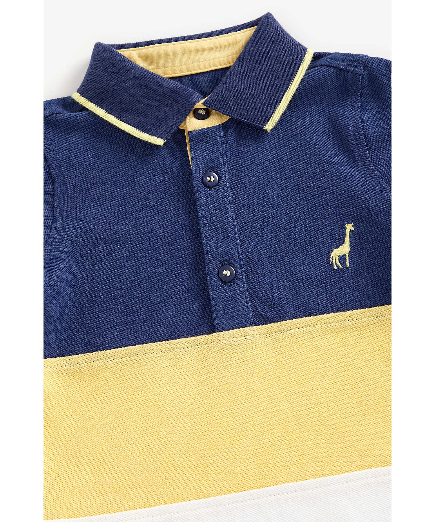 Boys Half Sleeves Shorts Polo T-Shirt Set Striped-Multicolor