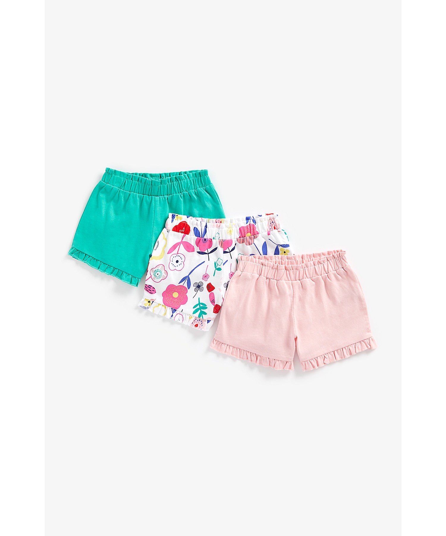 Mothercare | Girls Shorts -Pack of 3-Multicolor