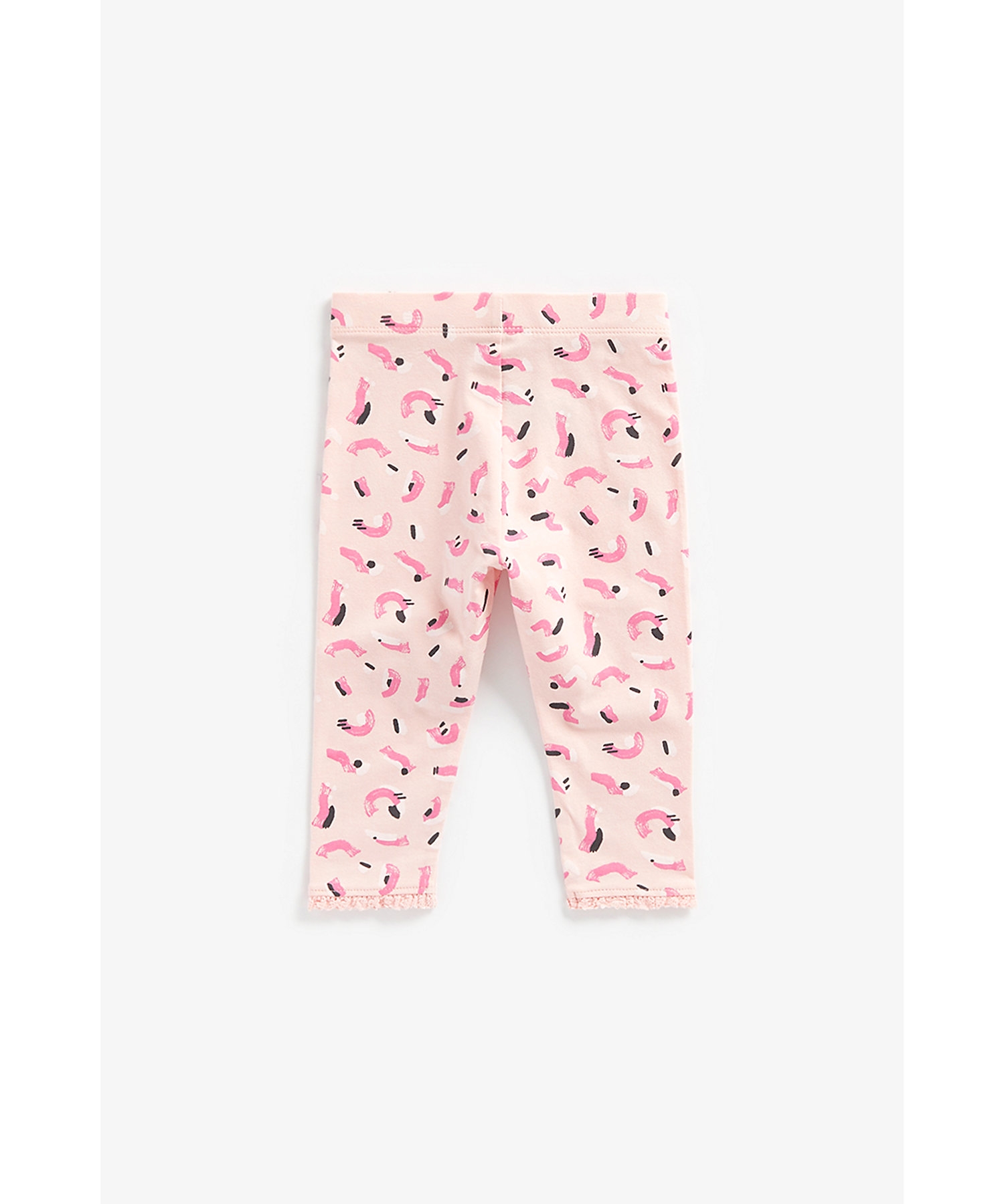 Girls Leggings All Over Print-Pink