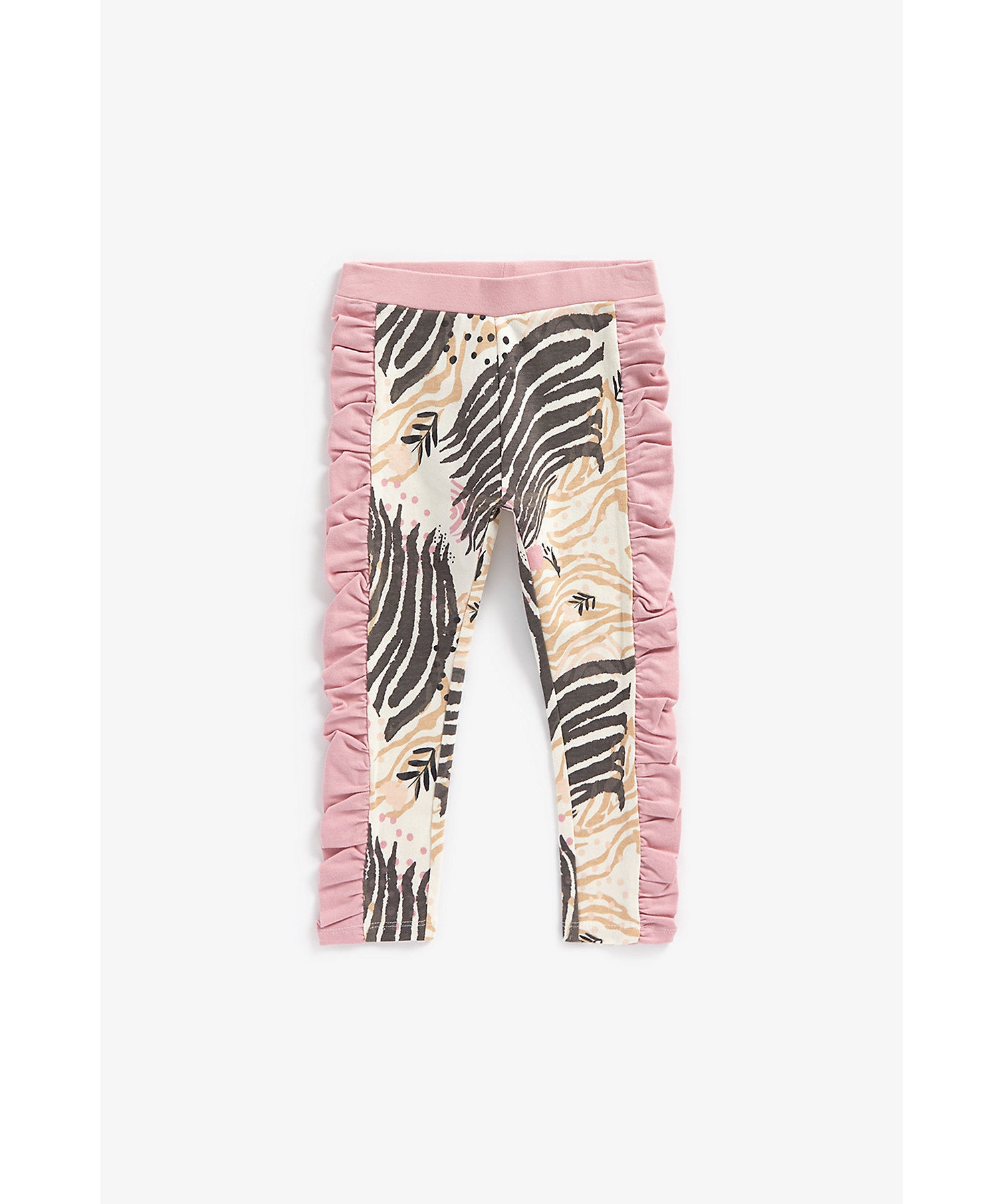 Mothercare | Girls Printed Leggings With Side Panels -Multicolor