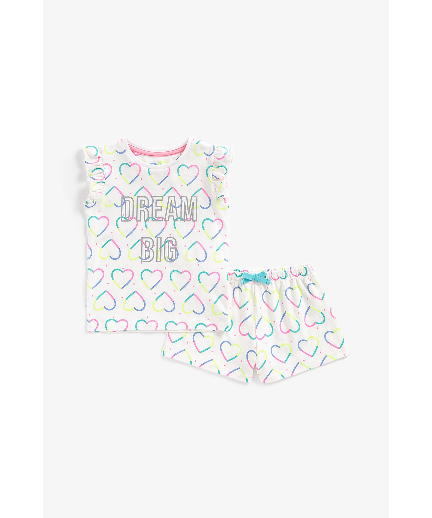 Mothercare | Girls Sleeveless Shortie Pyjama Set -Multicolor
