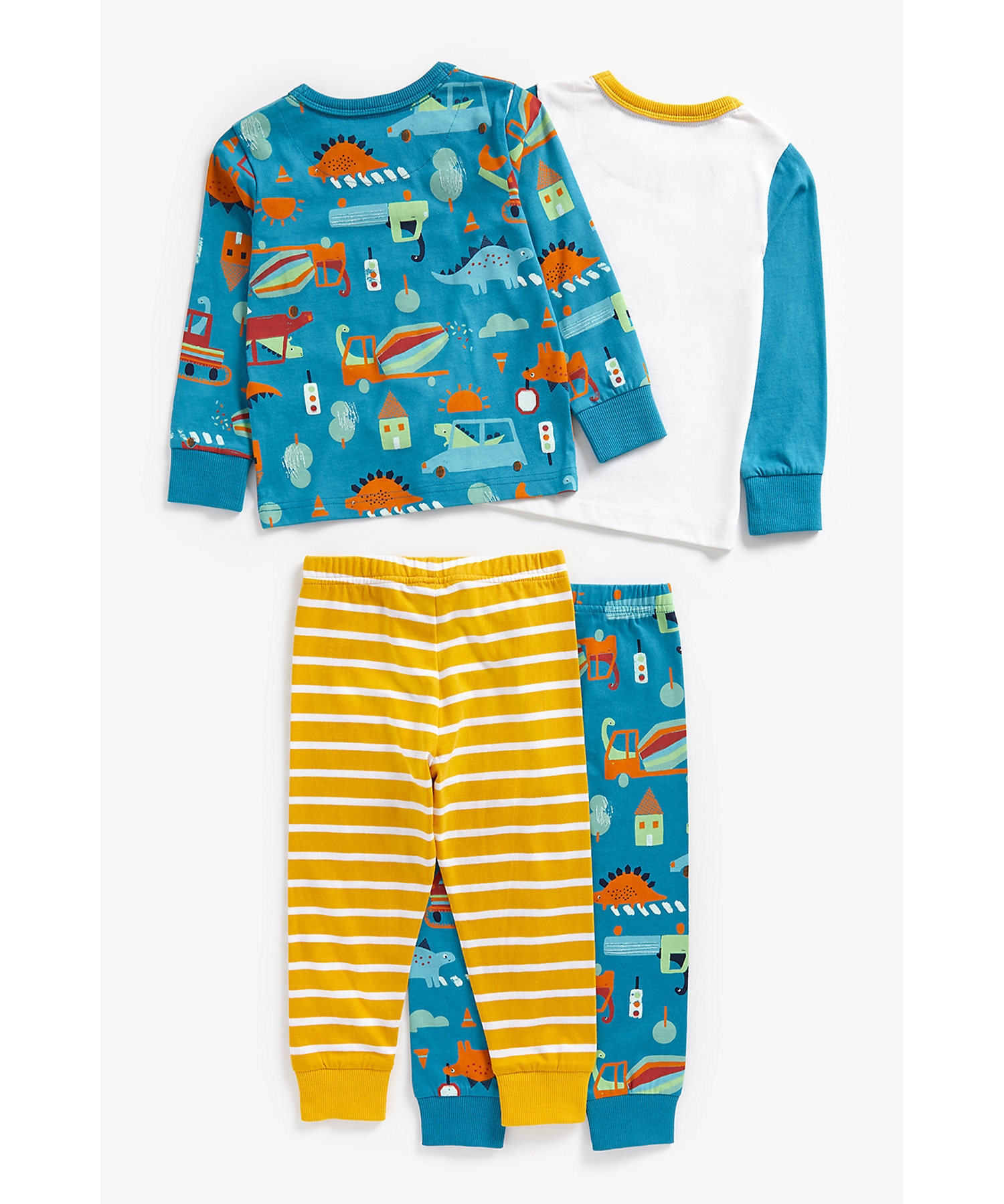 Boys Full Sleeves Pyjamas Set -Pack of 2-Multicolor
