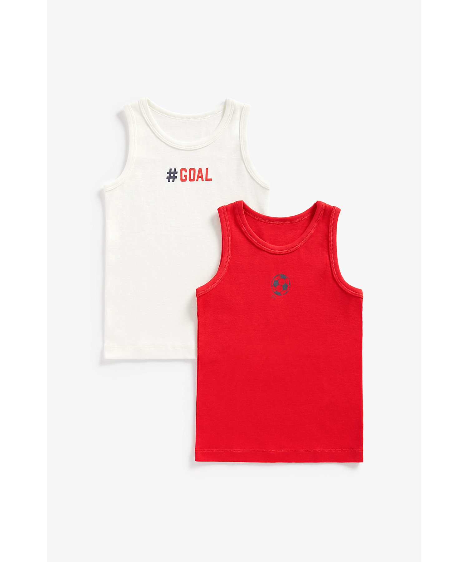 Mothercare | Boys Sleeveless Vest -Pack of 2-Multicolor