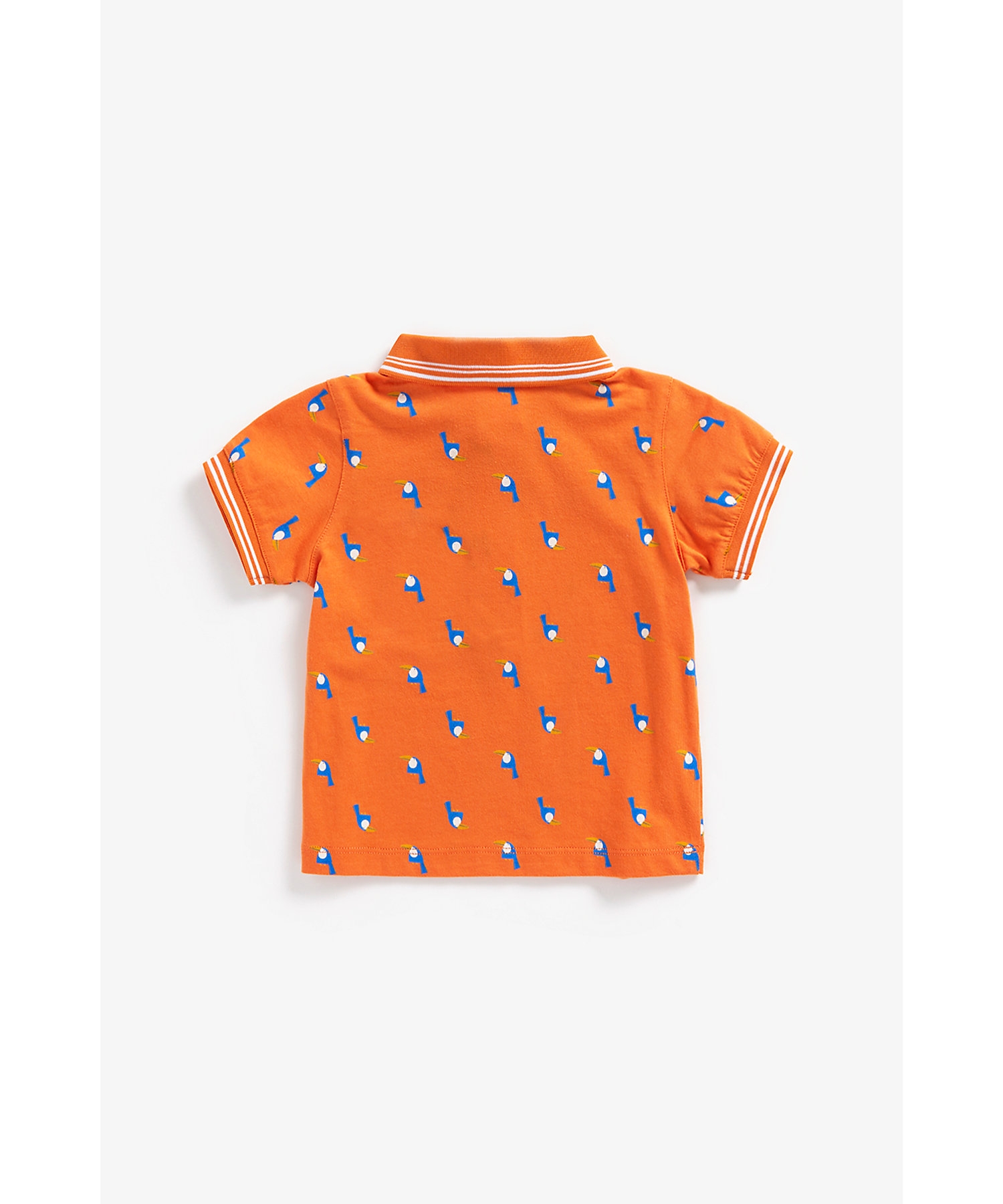 Boys Short Sleeves Polo T-Shirt All Over Printed -Orange