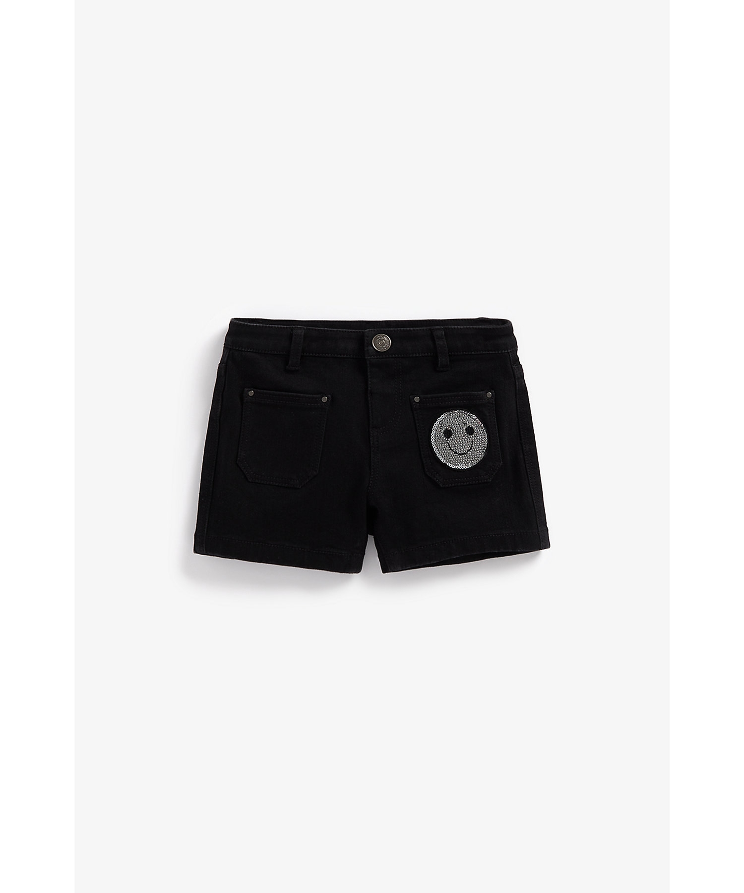 Mothercare | Girls Shorts Smiley Sequin-Black