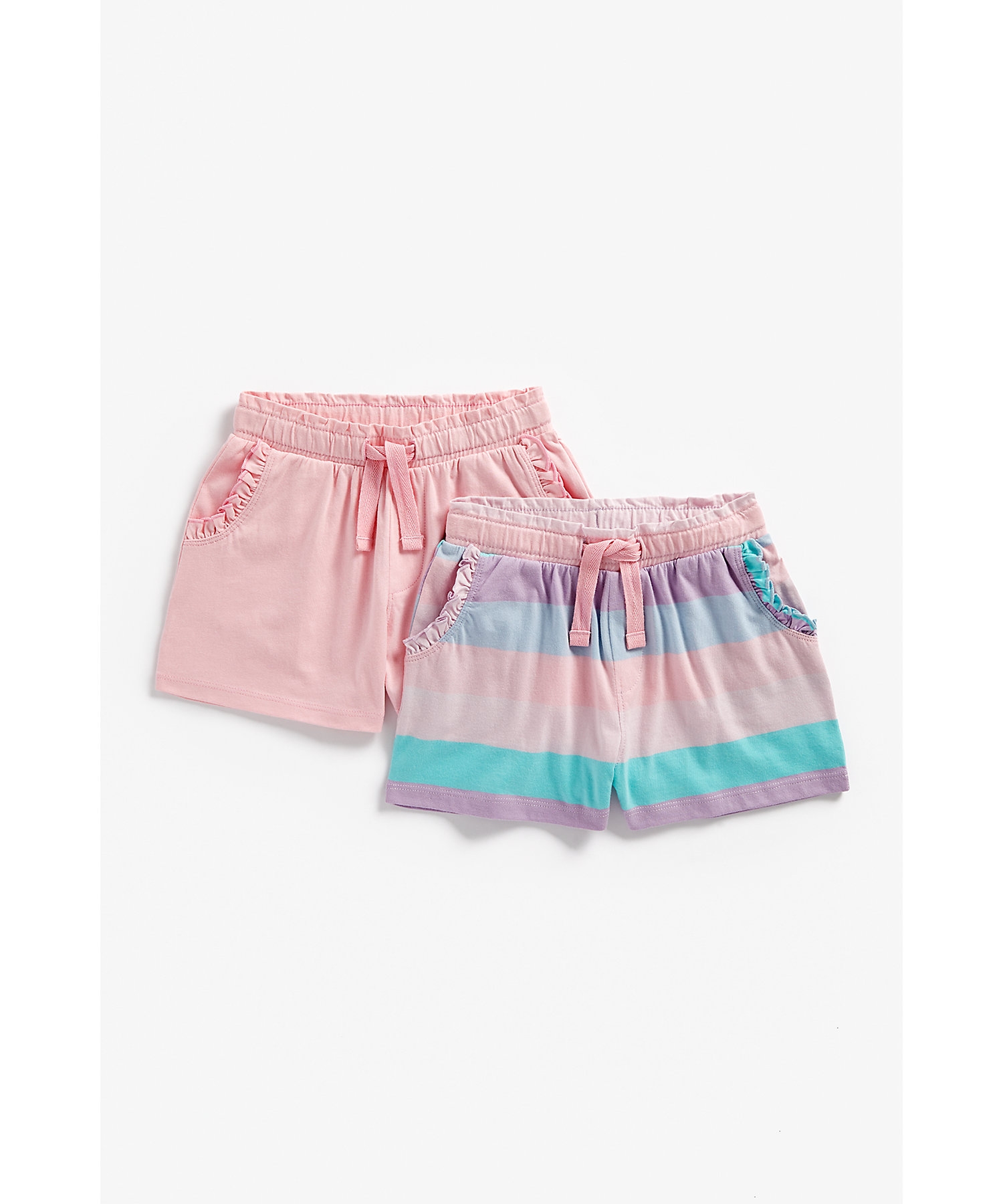Girls Shorts -Pack of 2-Pink