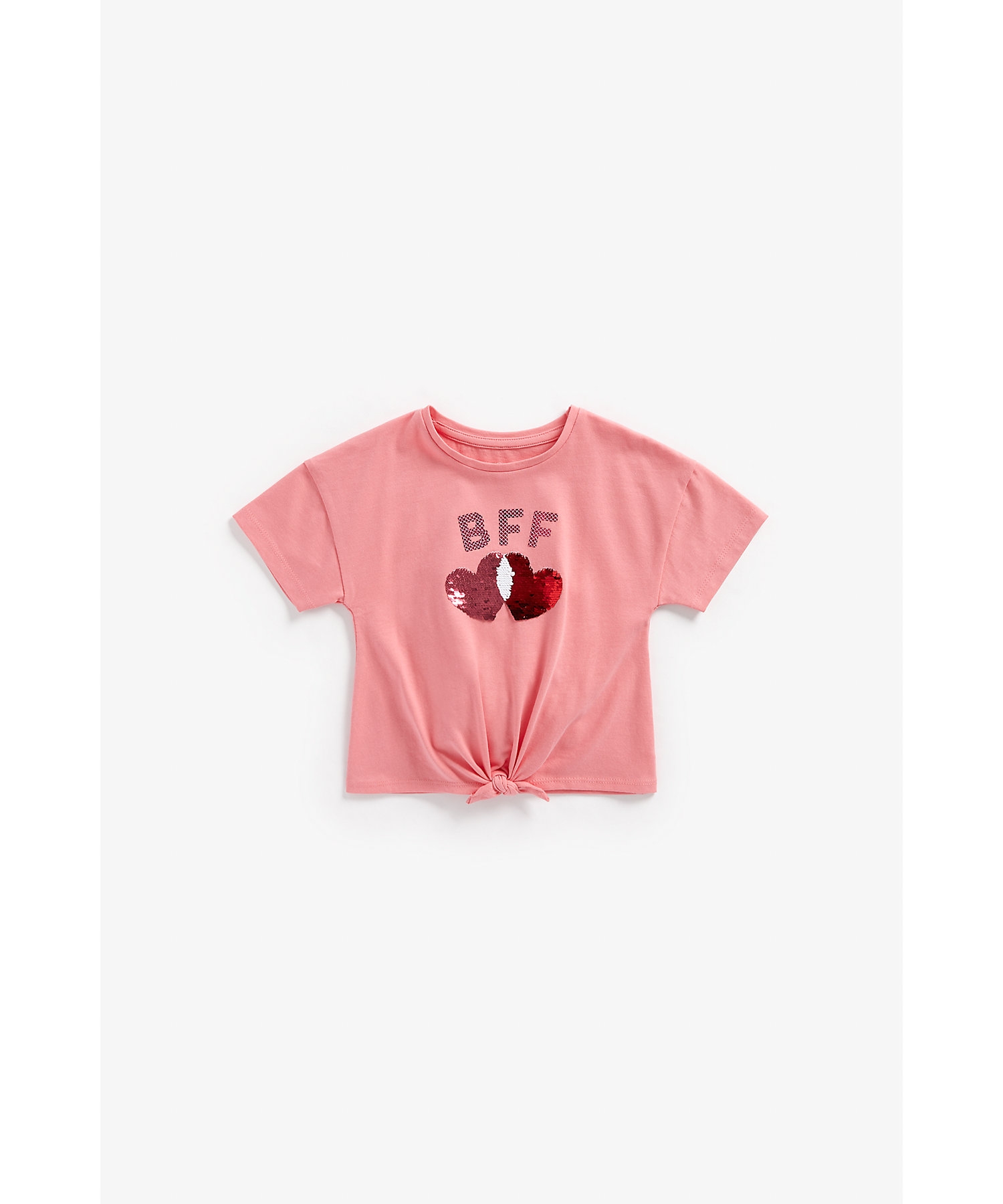 Mothercare | Girls Short Sleeves Top Sequin-Pink