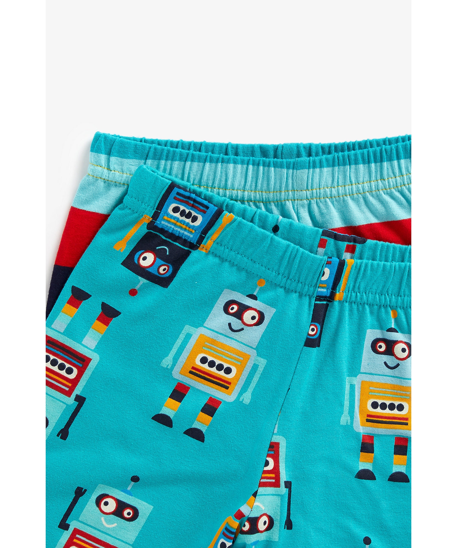 Boys Short Sleeves Pyjamas Robot Printed-Pack of 2-Multicolor