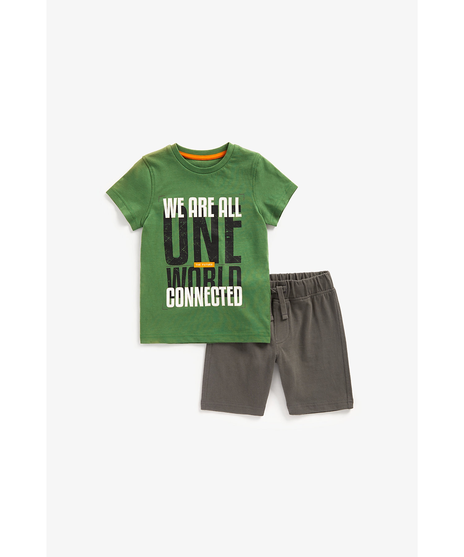 Boys Short Sleeves Shorts T-Shirt Set --Multicolour