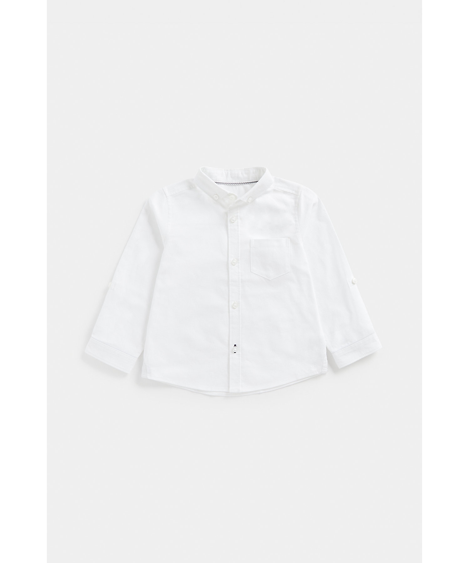 Boys Full Sleeves Oxford Shirt -White