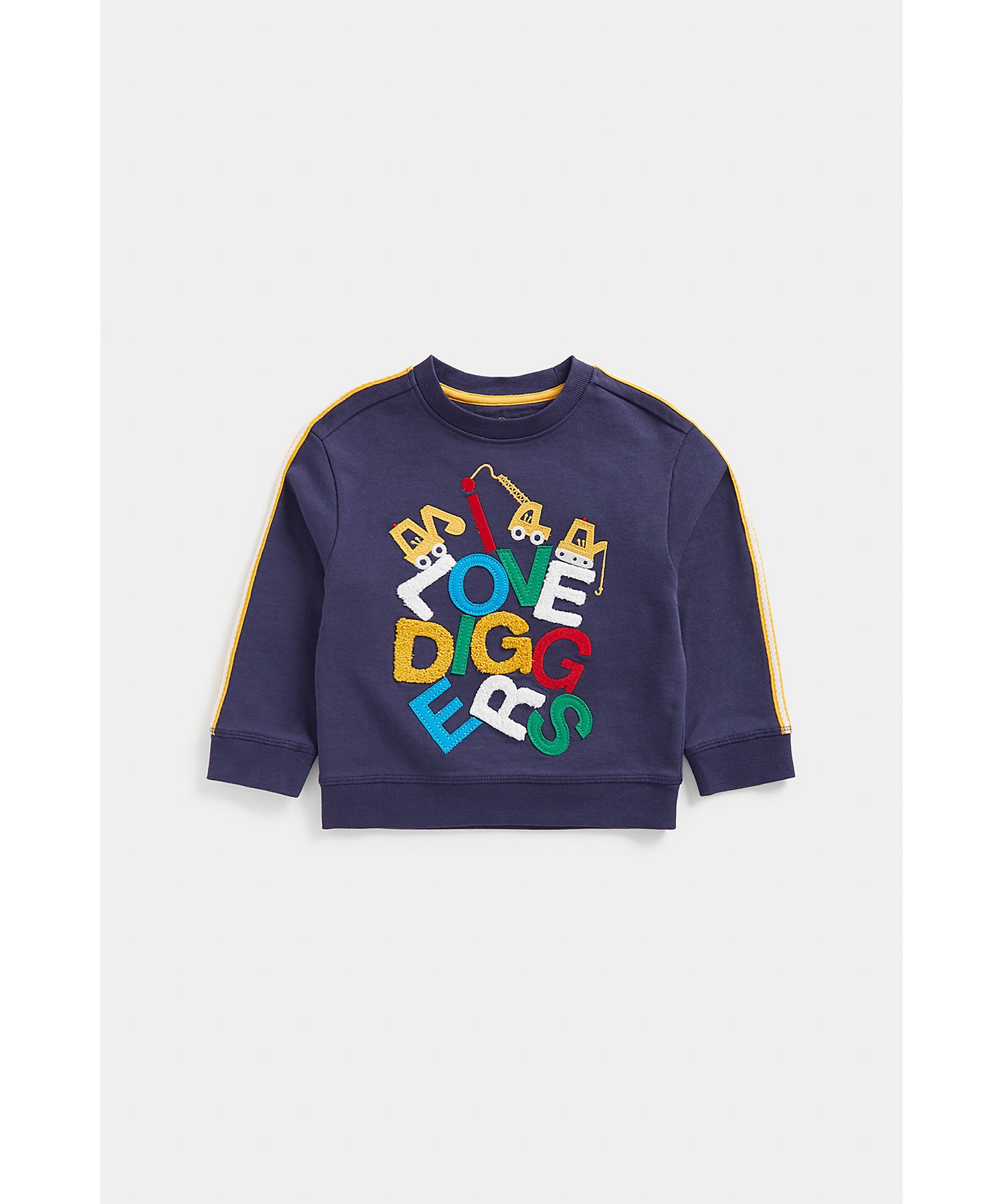 Mothercare | Boys Full Sleeves Sweatshirt Slogan Print-Blue
