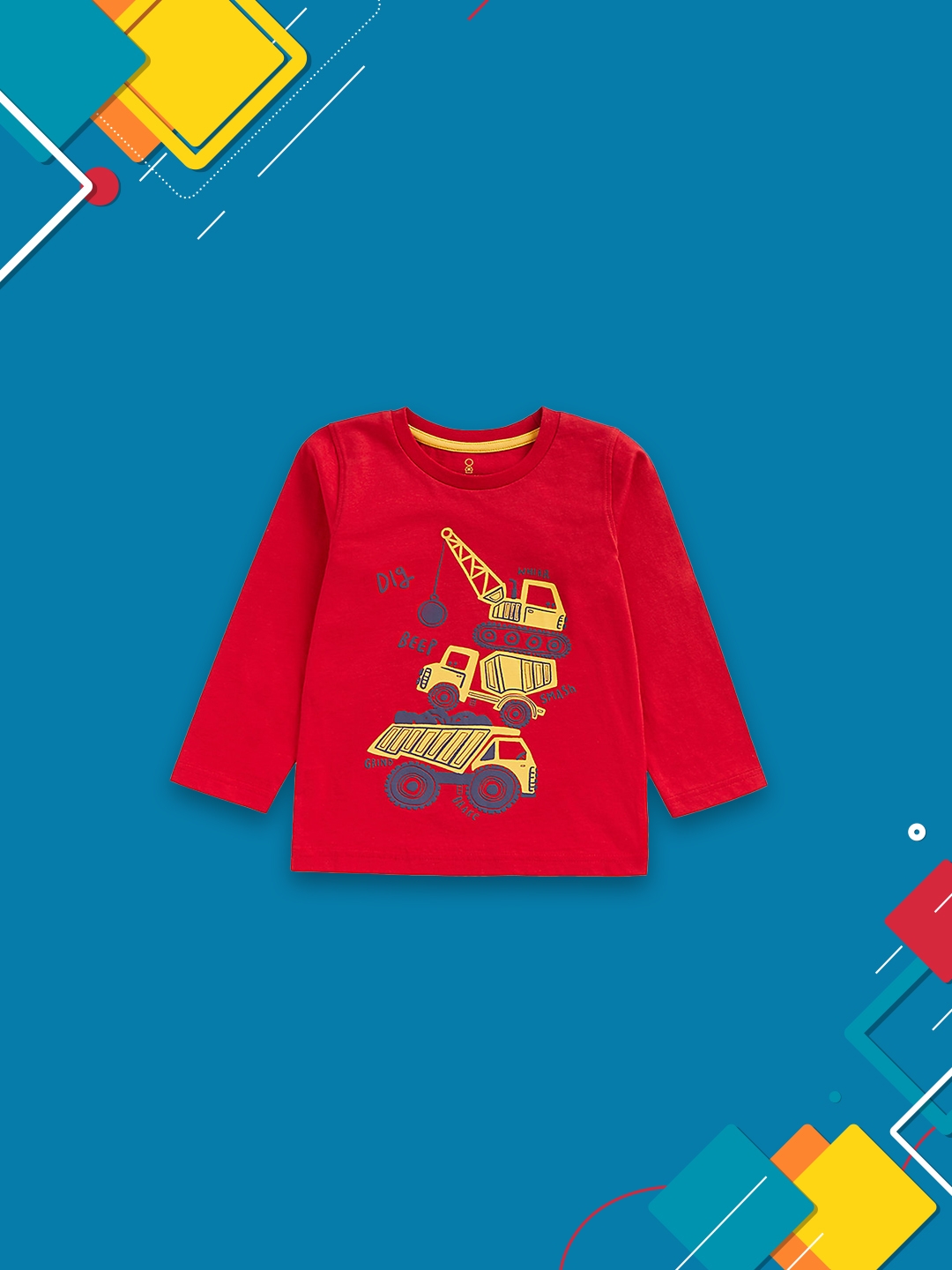 Mothercare | Boys Full Sleeves T Shirts High Build Print-Red
