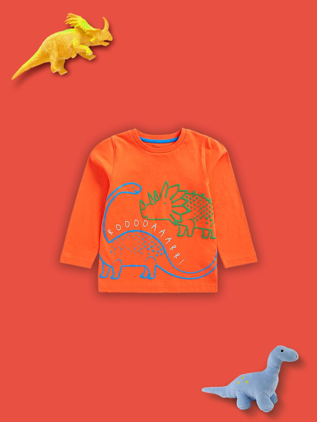 Mothercare | Boys Full Sleeves T-Shirt -Orange
