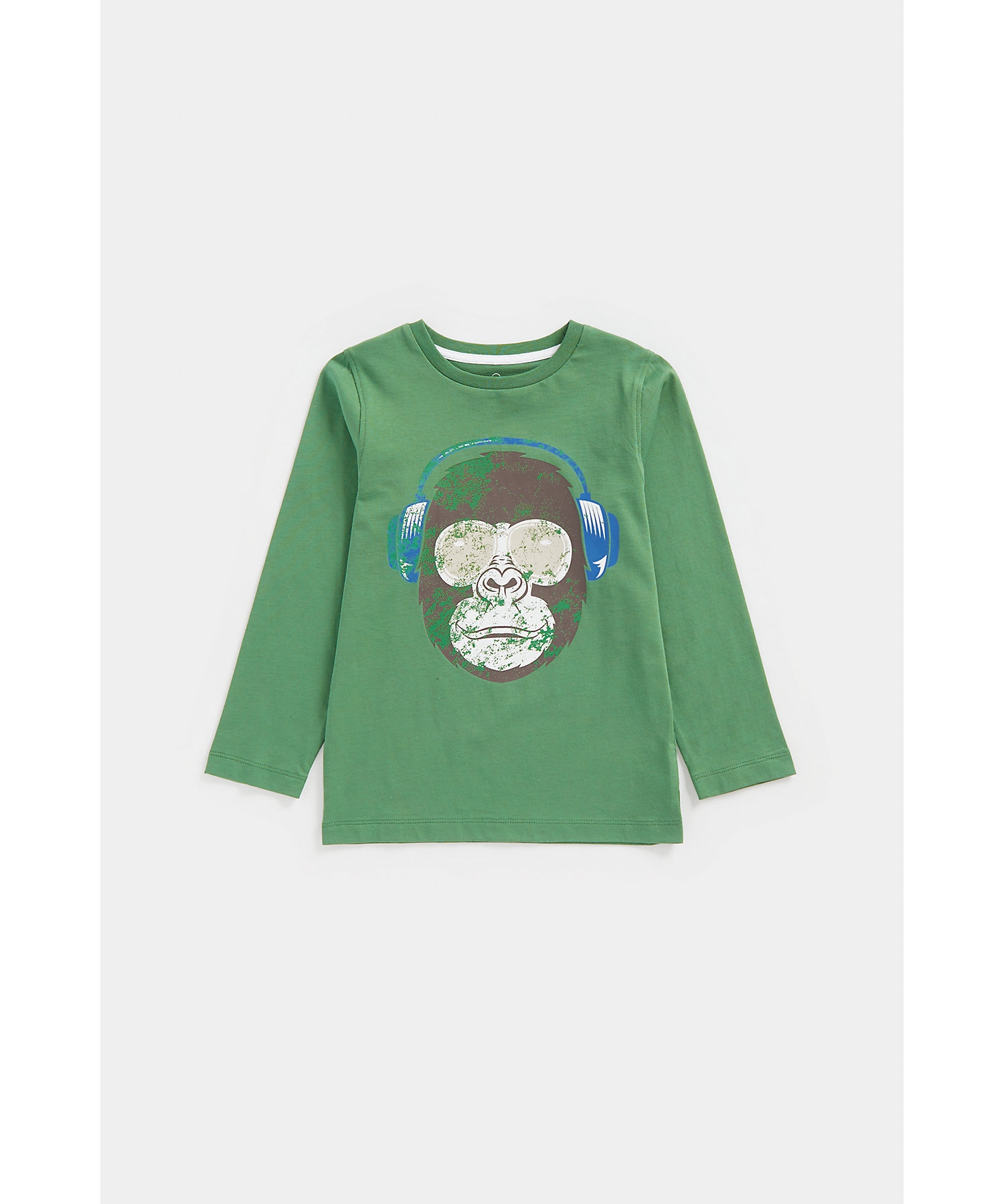Mothercare | Boys Full Sleeves T Shirts Monkey Print-Brown