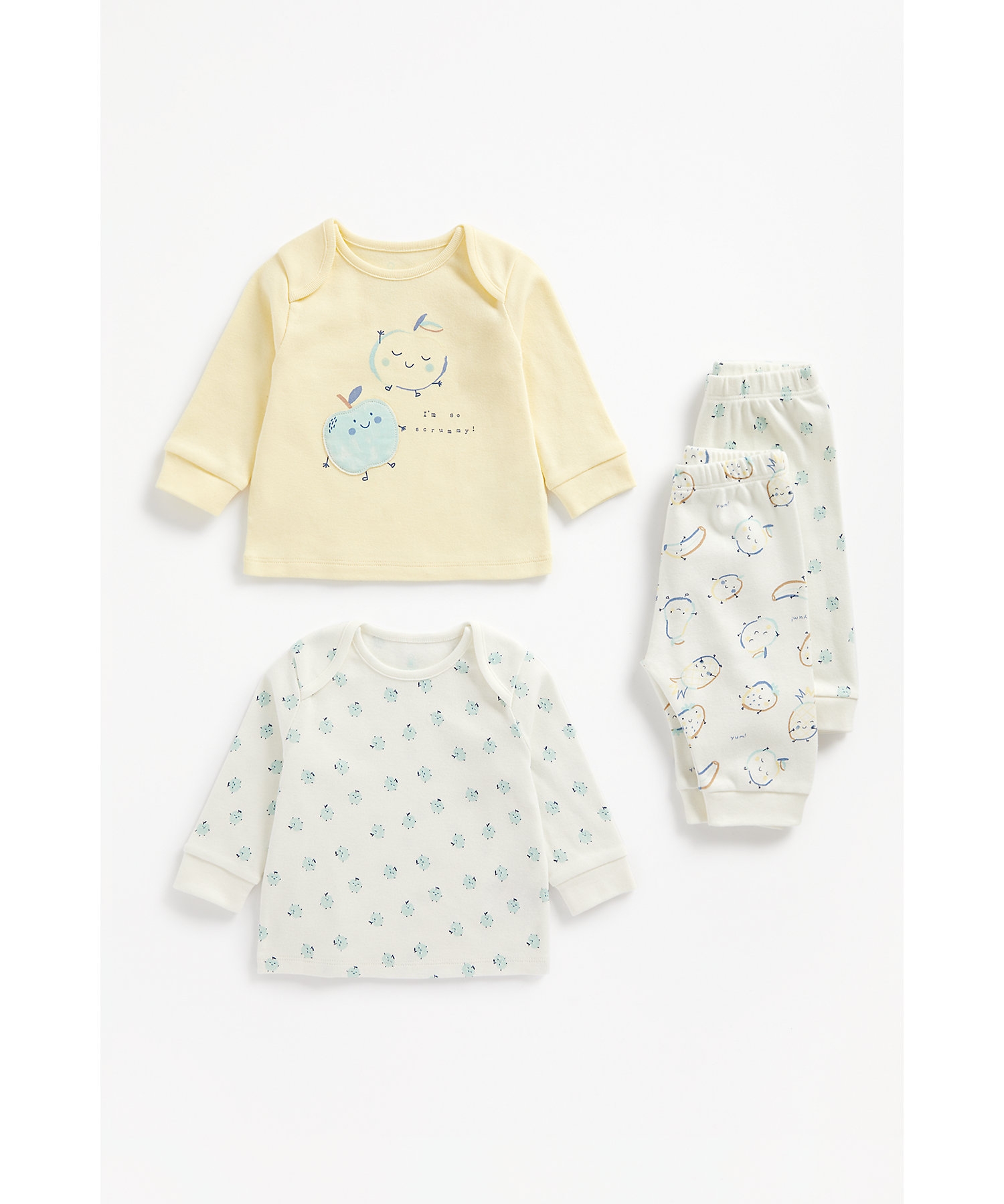 Mothercare | Unisex Full Sleeves Pyjama Set -Pack Of 2-Multicolor