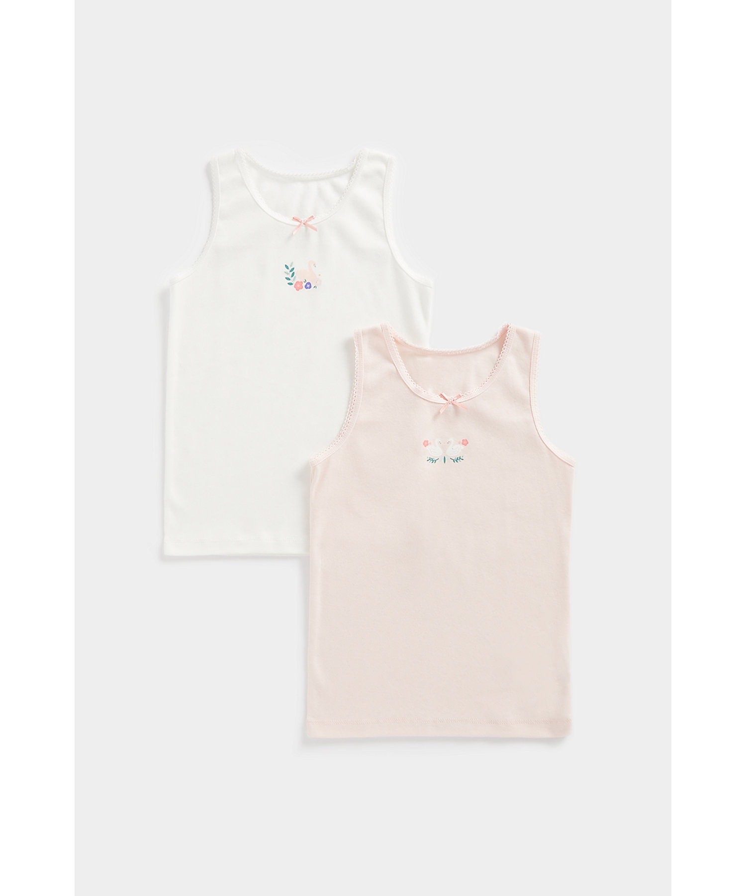 Mothercare | Girls Sleeveless Vest -Pack of 2-Multicolor