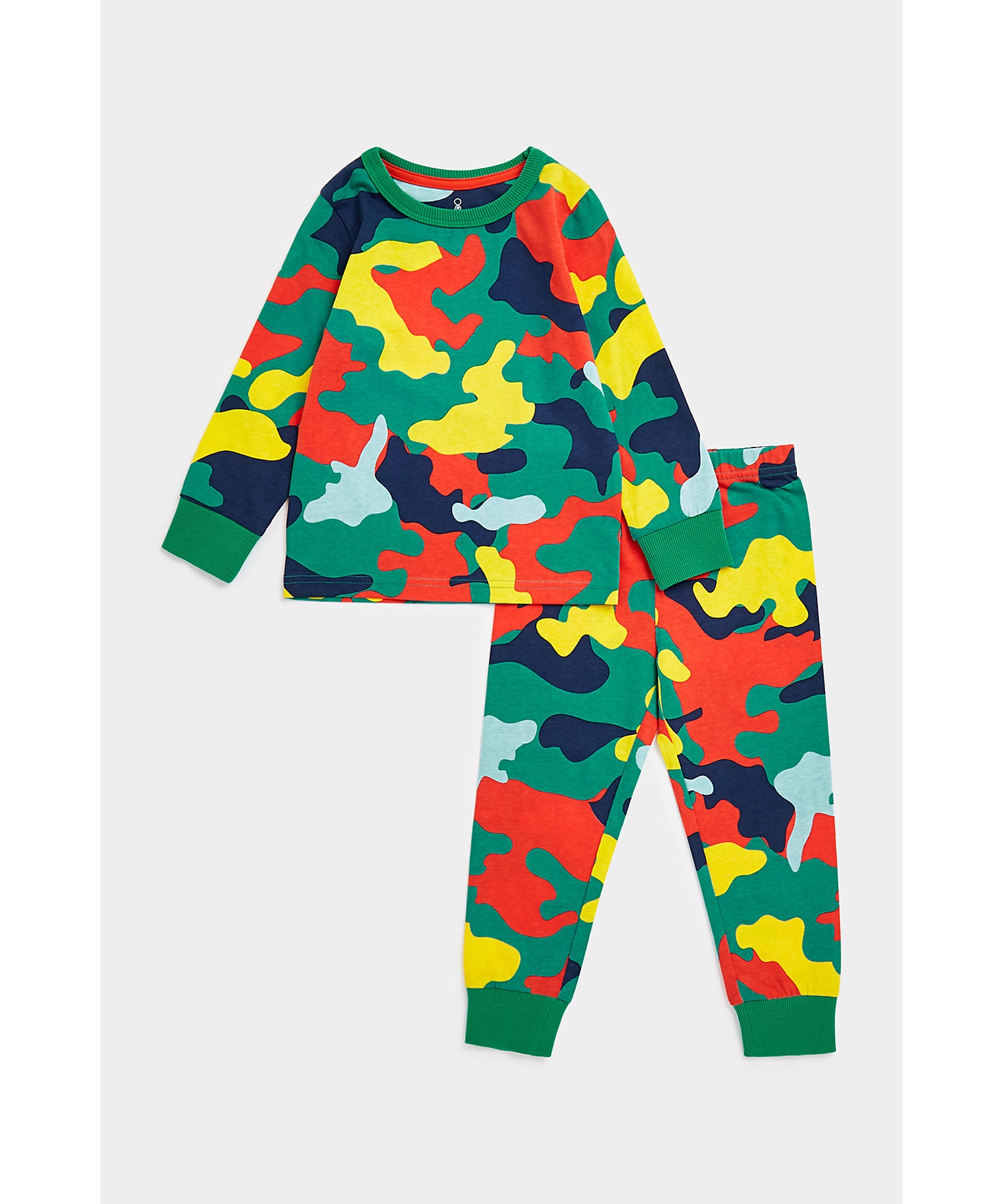 Boys Full Sleeves Pyjama Set All Over Print-Multicolor