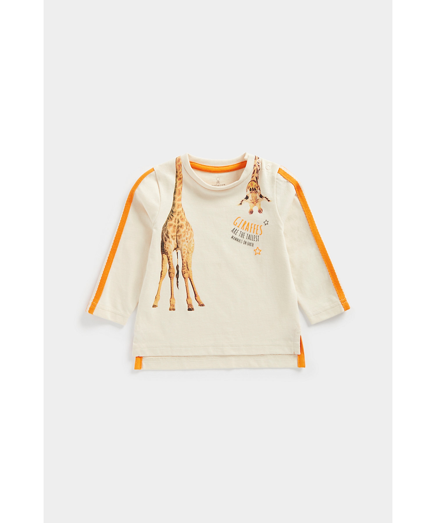 Mothercare | Girls Full Sleeves T Shirts Side Stripe-Multicolor