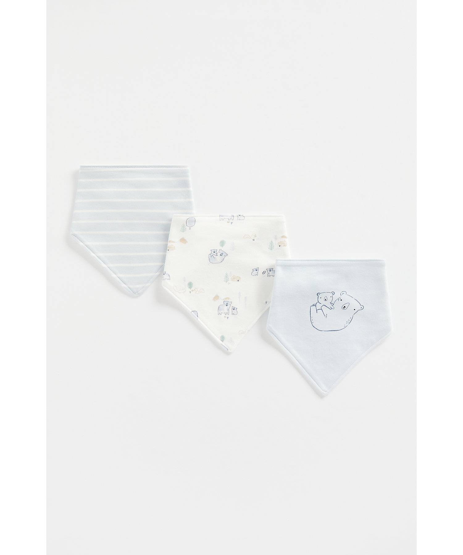 Mothercare | Boys Bibs -Pack of 3-Blue